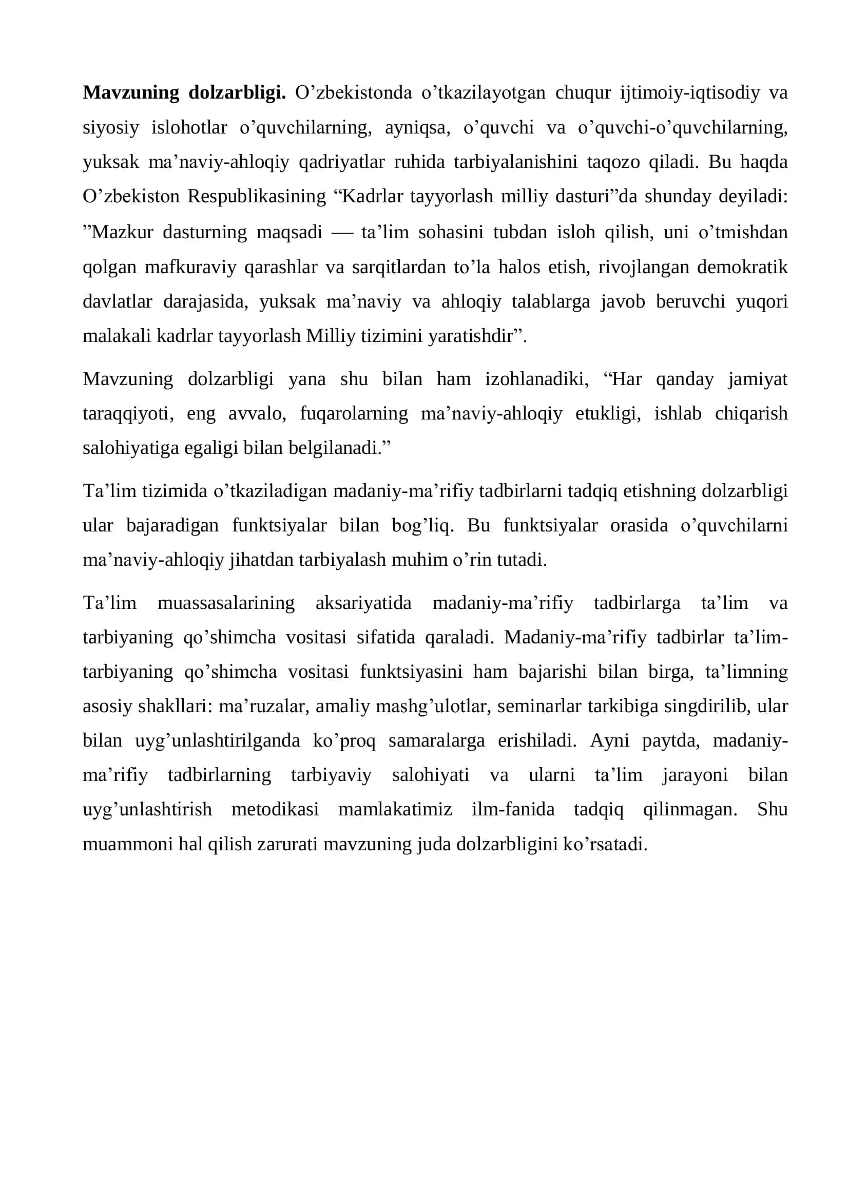 TA’LIM TARBIYA MUASSASALARIDA BAYRAM VA OMMAVIY TADBIRLARNI O’TKAZISH 3
