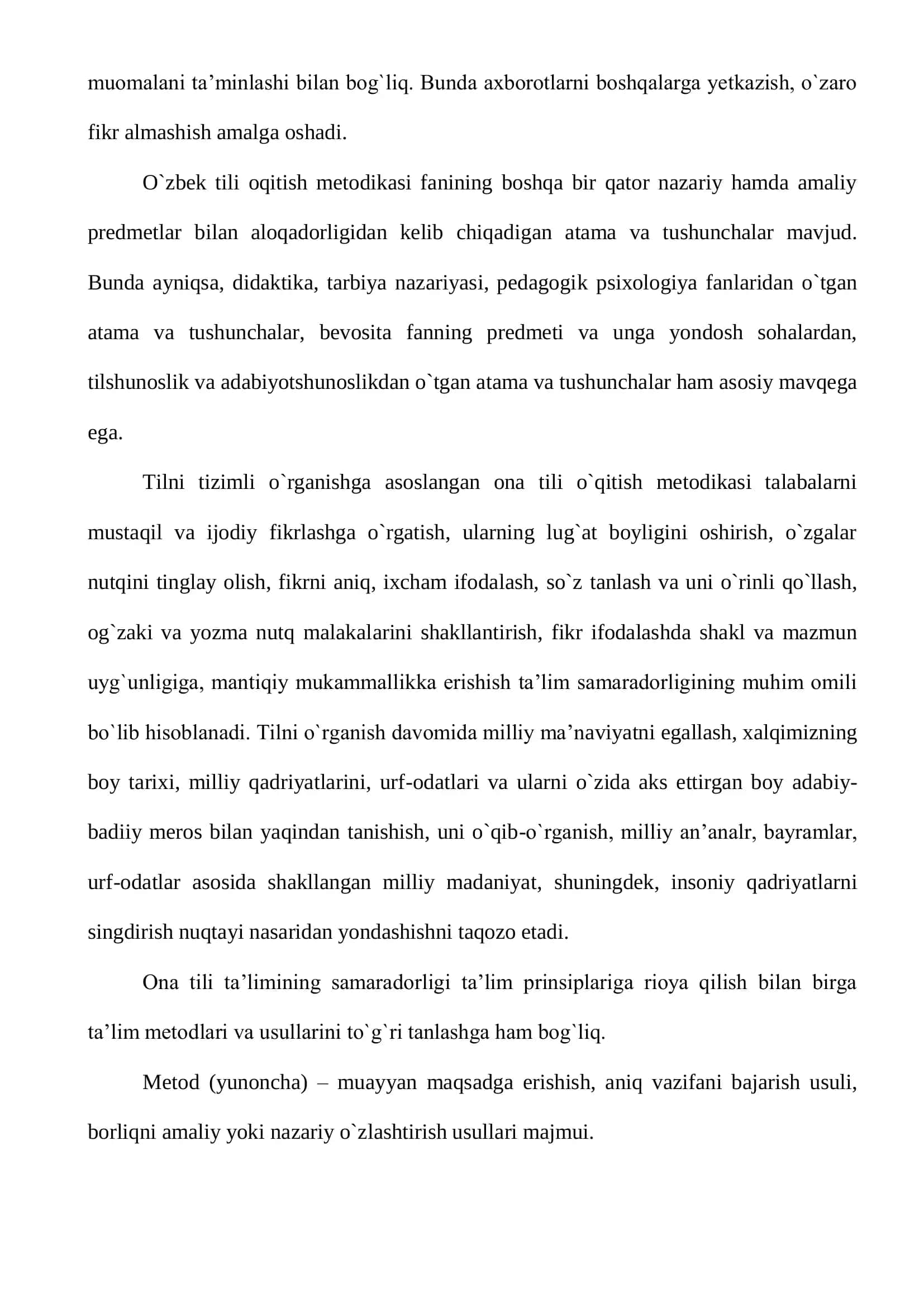 Ona tili o`qitishda ta’lim metodlarining muhim ahamiyati 3