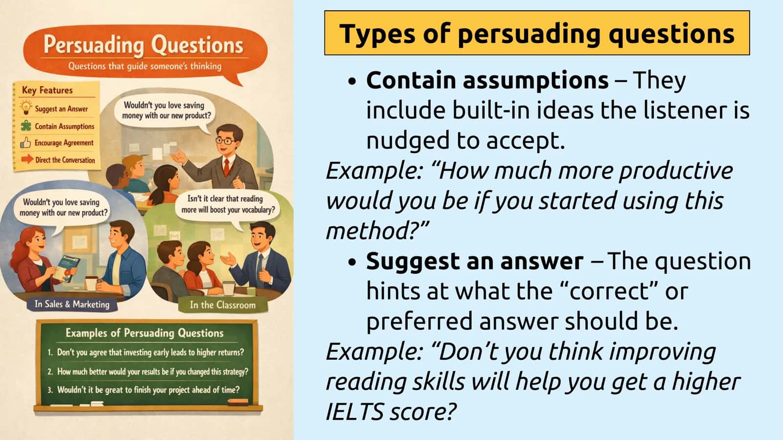 Questions for persuading. Question tags for encouraging and persuading 3
