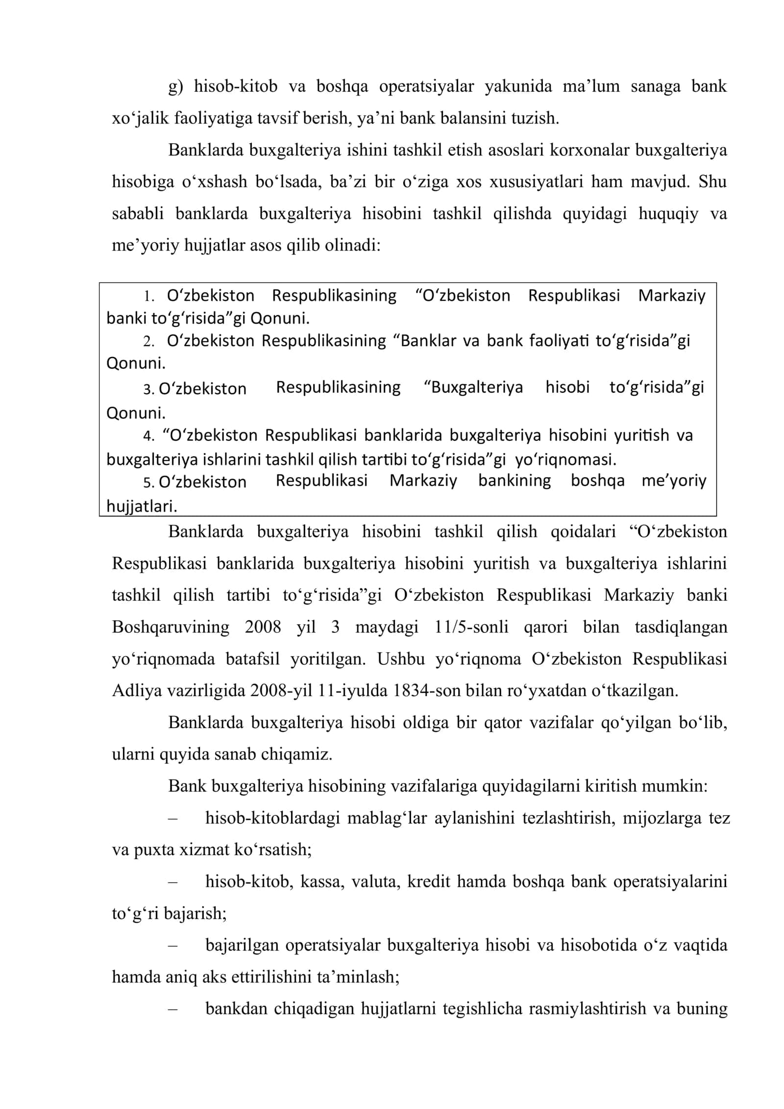 Banklarda buxgalteriya hisobining mazmuni va uni tashkil etishning ahamiyati 3