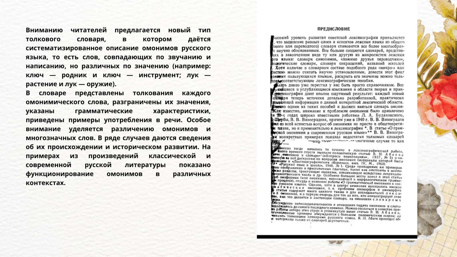 Макроструктура и микроструктура Словаря омонимов О.С.Ахманова 3