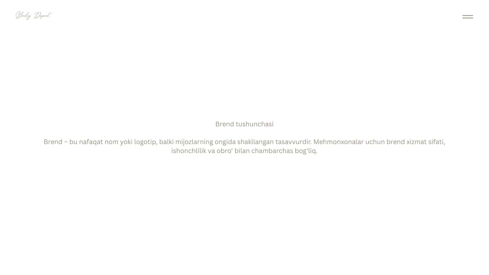 Mehmonxona biznesida brend boshqaruvi 3