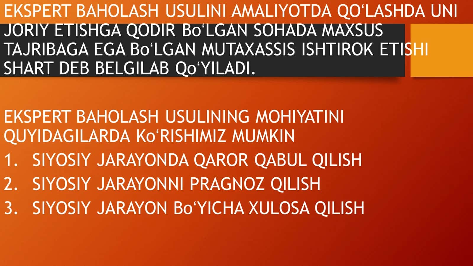 EKSPERT BAHOLASH USULLARI MAZMUNI VA MOHIYATI. 3