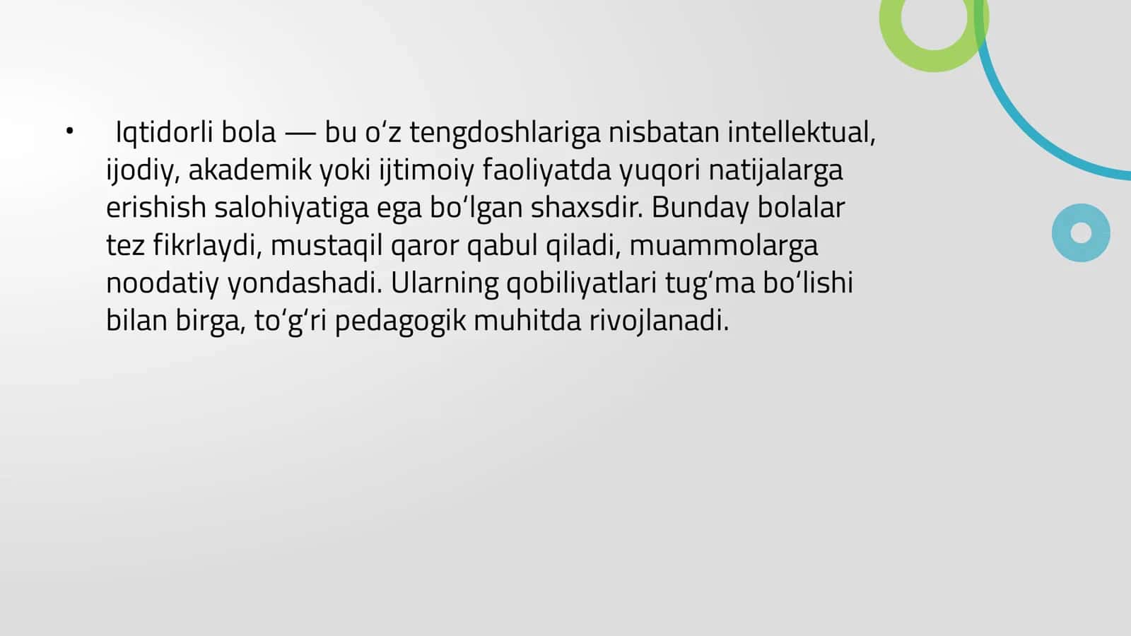 O‘qituvchining iqtidorli bolalar bilan ishlashga tayyorligi 3