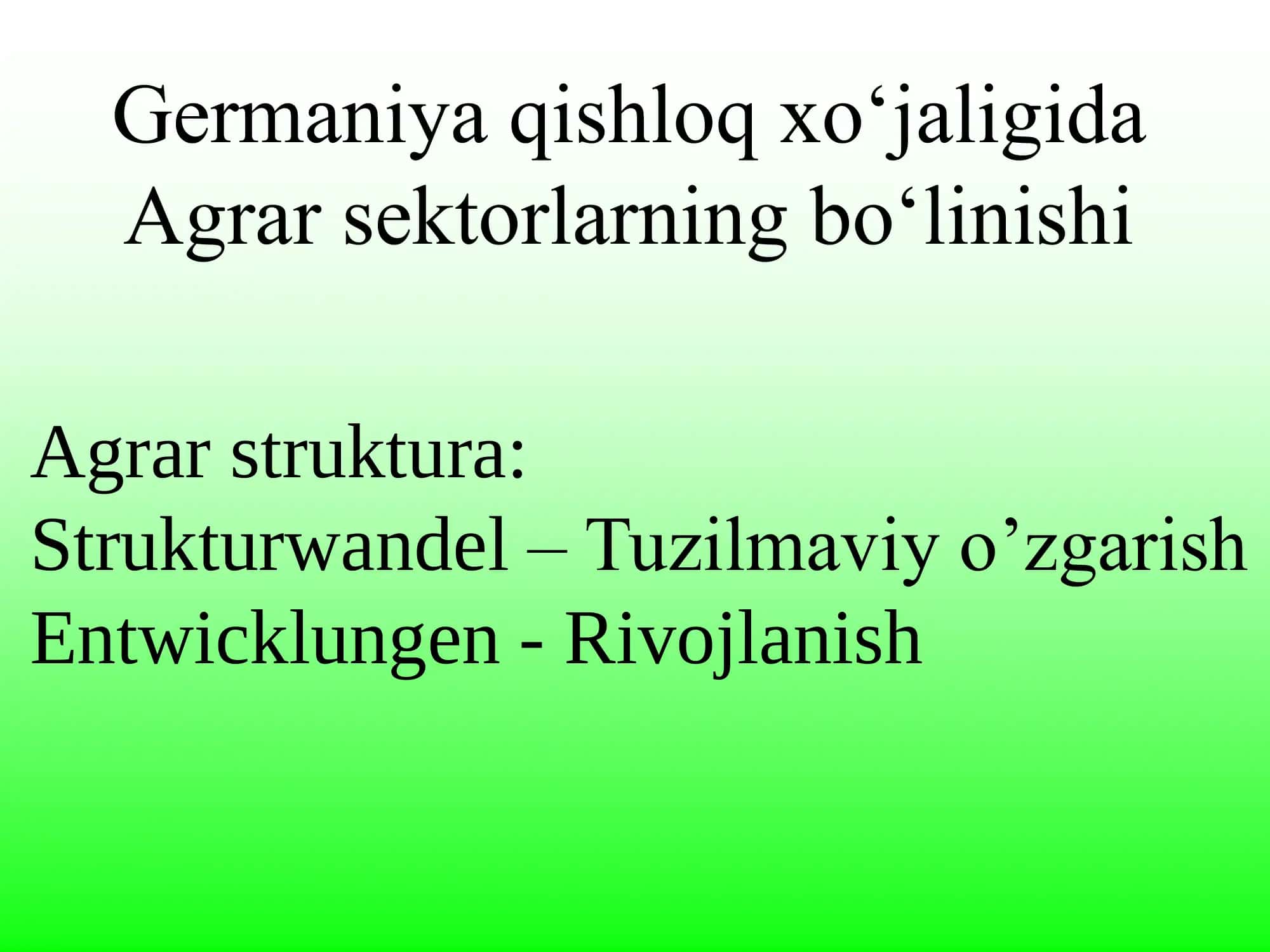 Qishloq xo’jalik infratuzilmasi iqtisodiyoti fanidan 3