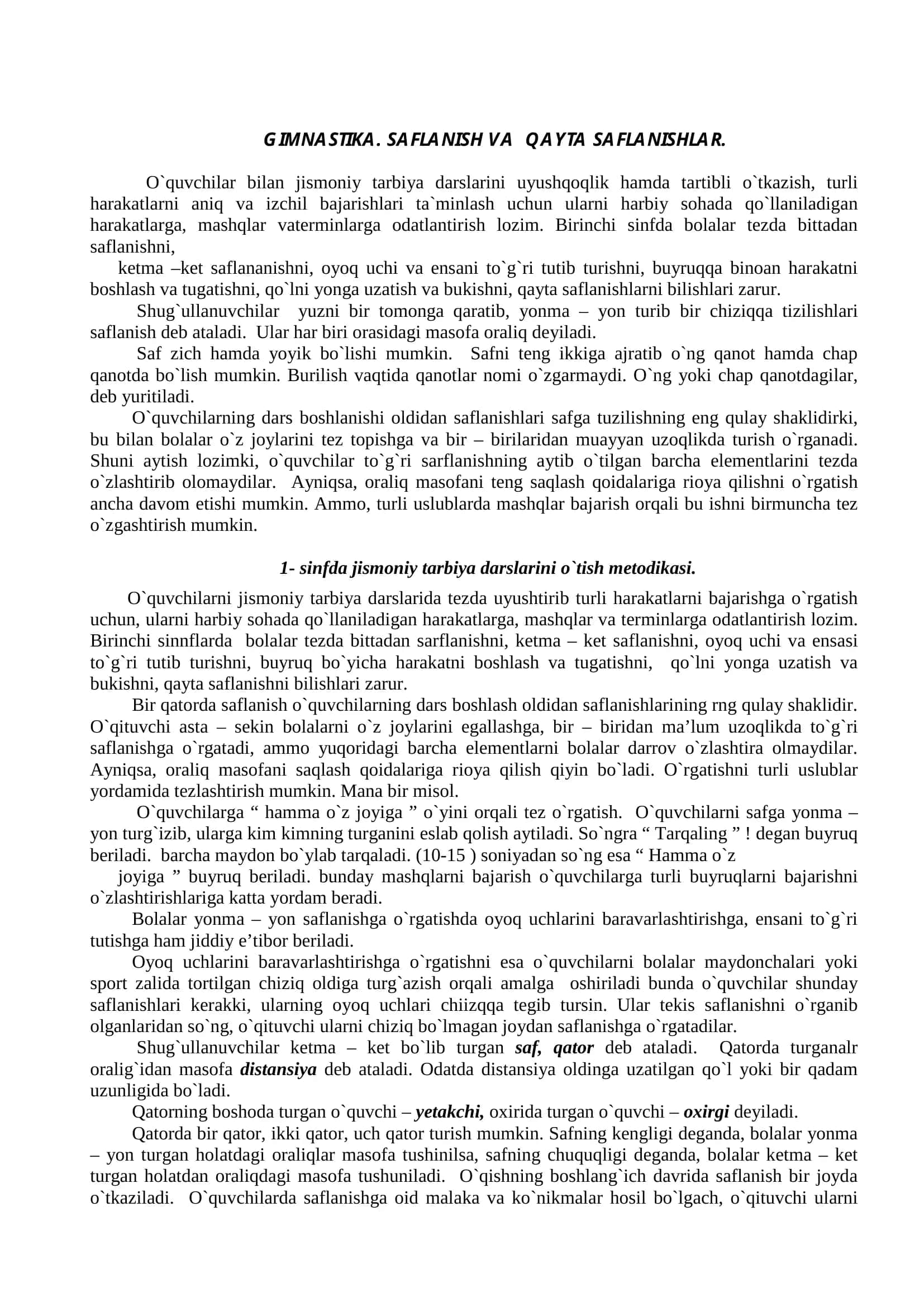 Gimnastika sport turi mashg`ulotlari 3