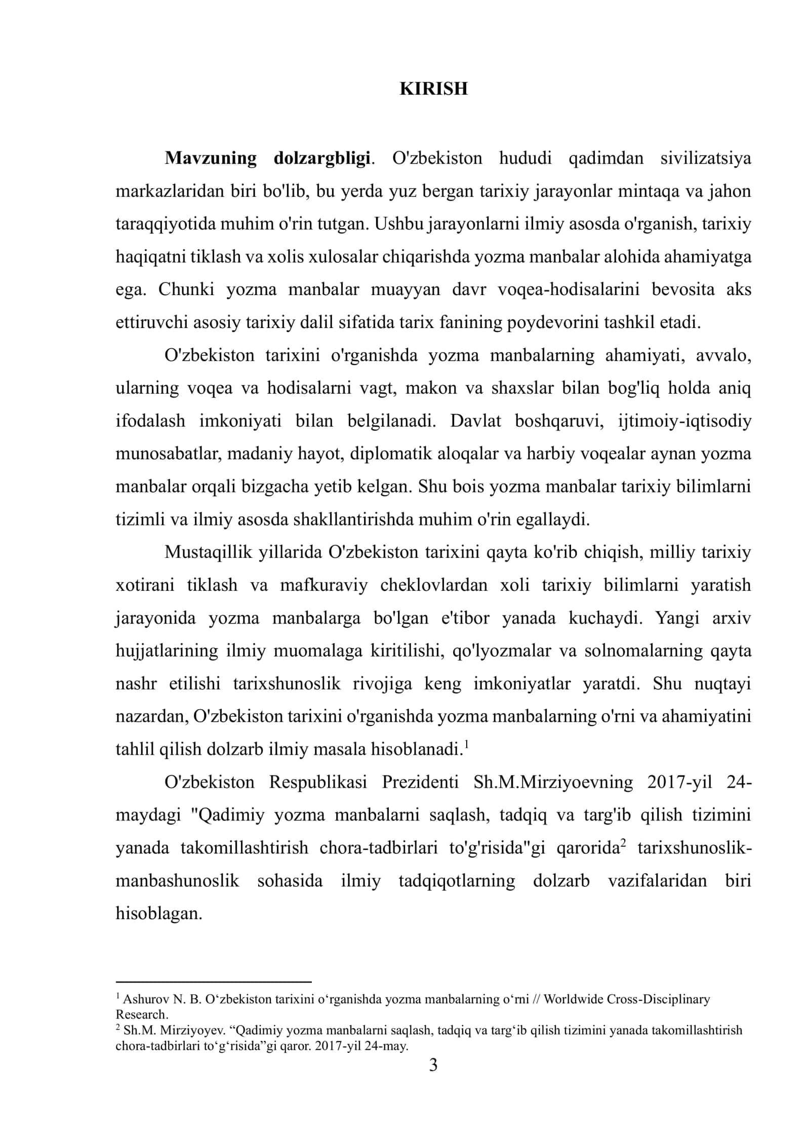 Yozma manbalar va ularning tarixiy tadqiqotlardagi ilmiy ahamiyati 3