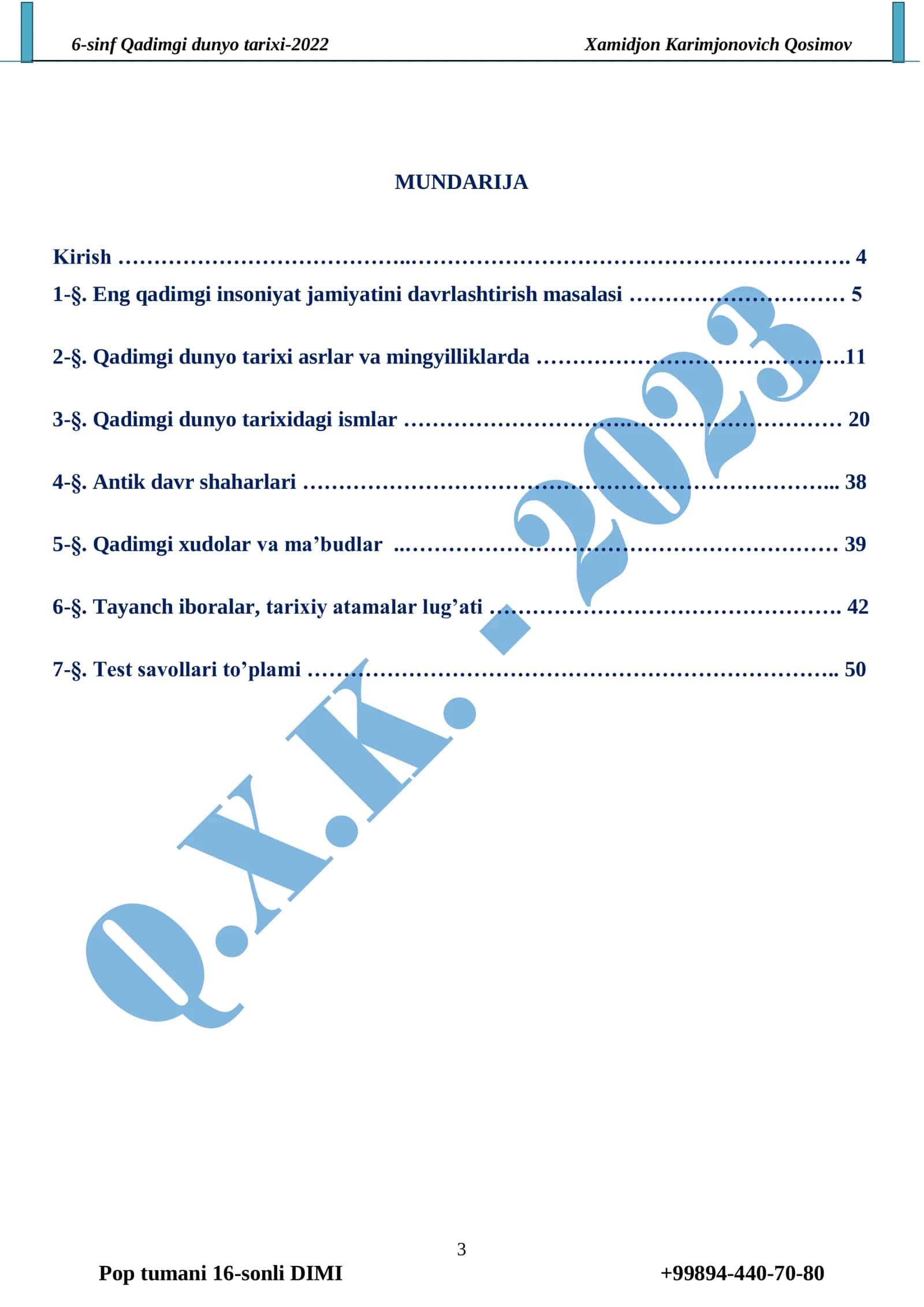 6-sinf Qadimgi dunyo tarixi qo'llanma 3