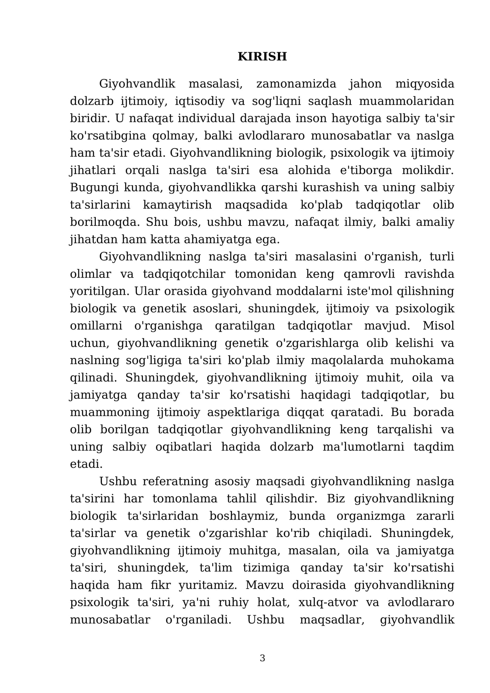 Giyohvandlikning naslga ta'siri 3