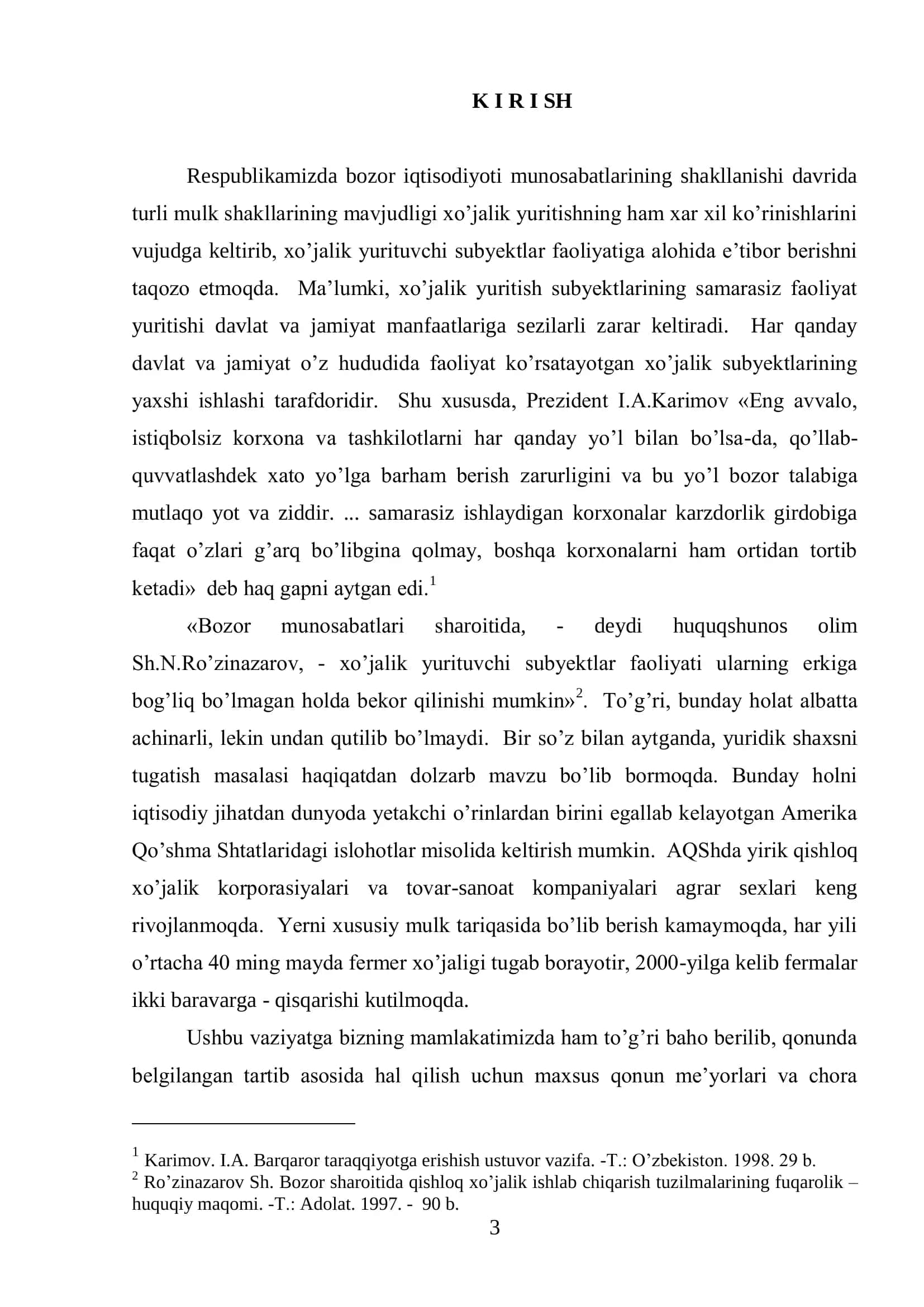 Qishloq xo’jalik korxonalarini tugatishning huquqiy tartibga solinishi 3