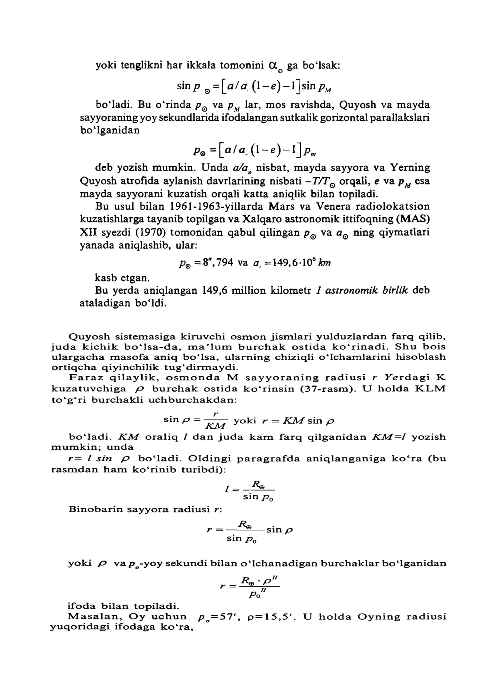 29-mavzu. Quyosh sistemasi jismlarning massalarini hisoblash 3