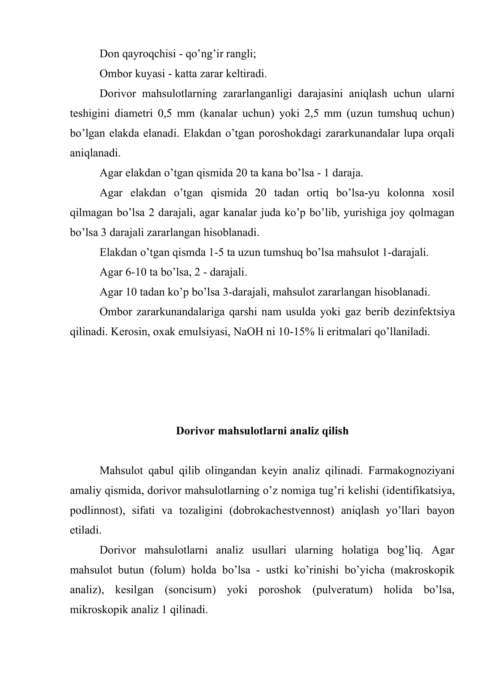 Dorivor o’simlik mahsulotlarining farmakognostik tahlil qilish usullari 3