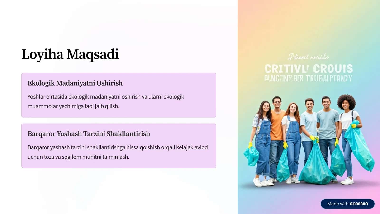 Yashil Kelajak: Ekologik Madaniyatni Yoshlar Bilan Birga Yuksaltiramiz 3