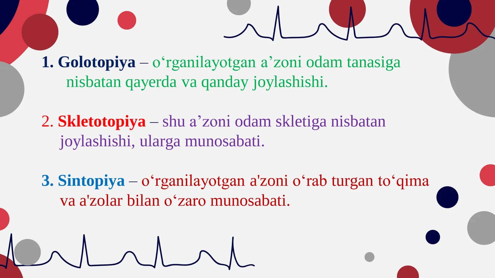Qizilo‘ngach, qorin bo‘shlig‘i a’zolari haqida umumiy ma’lumot. Me’da 3