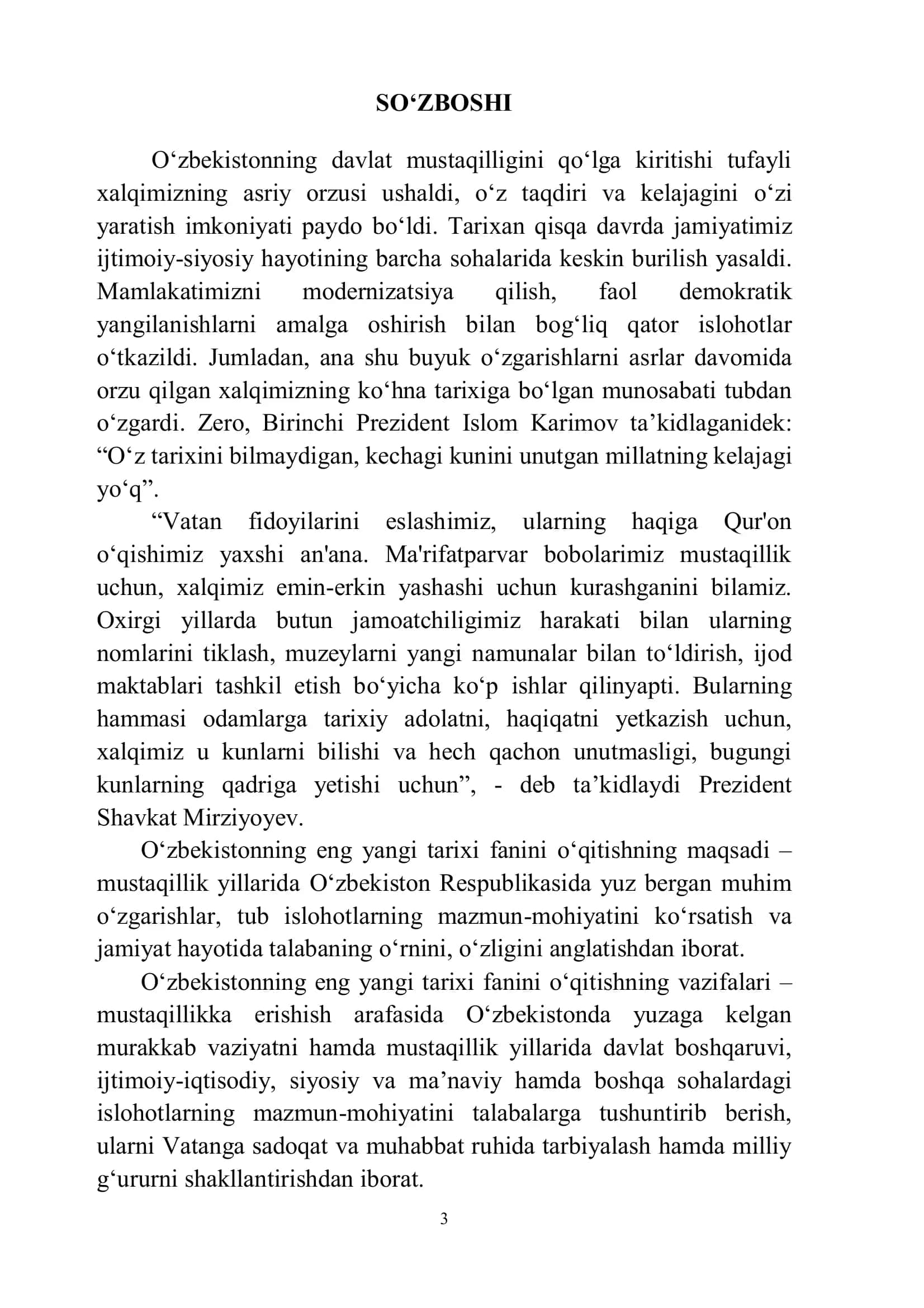 O‘zbekistonning eng yangi tarixi 3