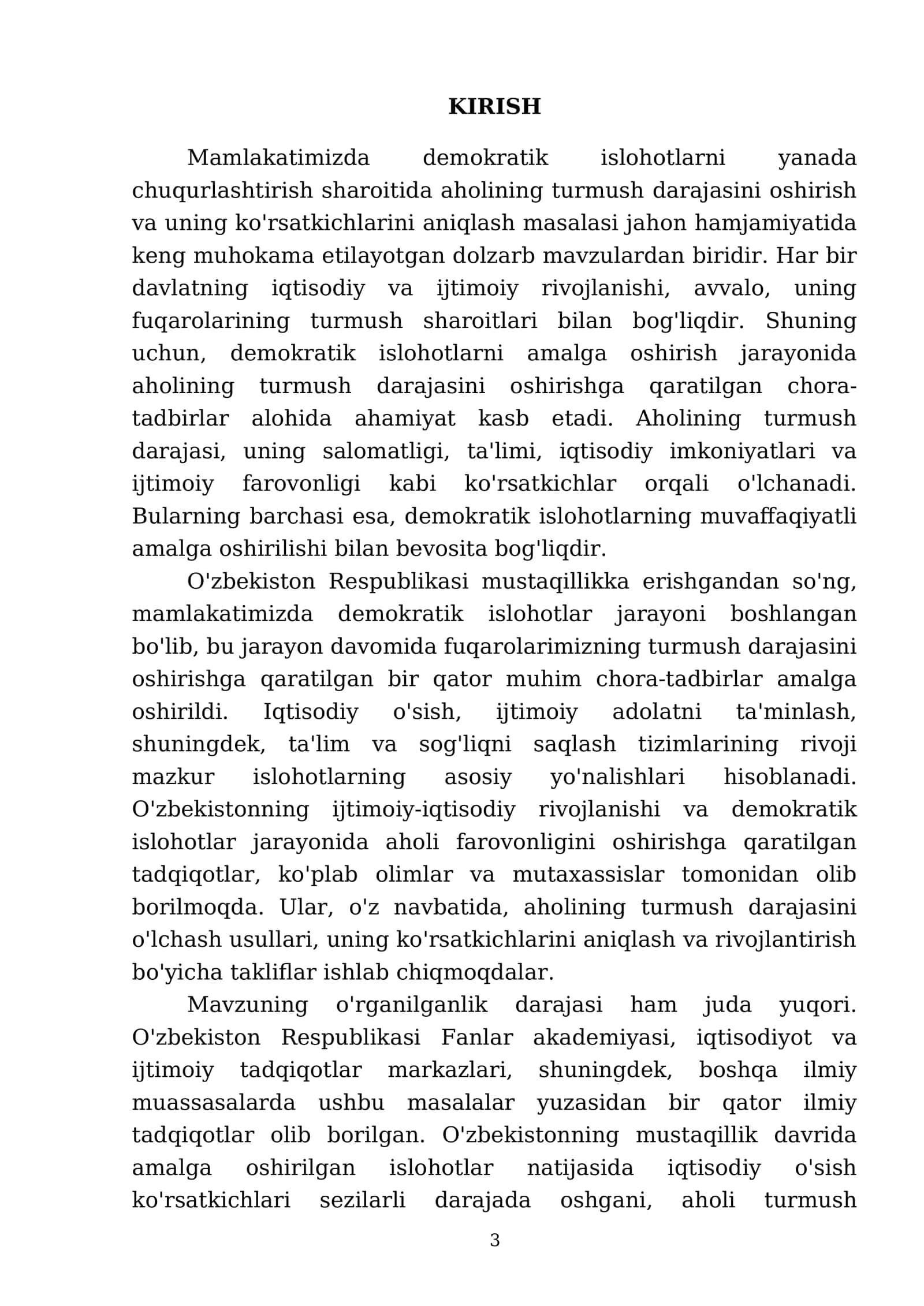 Mamlakatimizda demokratik islohotlarni yanada chuqurlashtirish sharoitida aholining turmush darajasini oshirish va uning ko'rsatkichlarini aniqlash 3