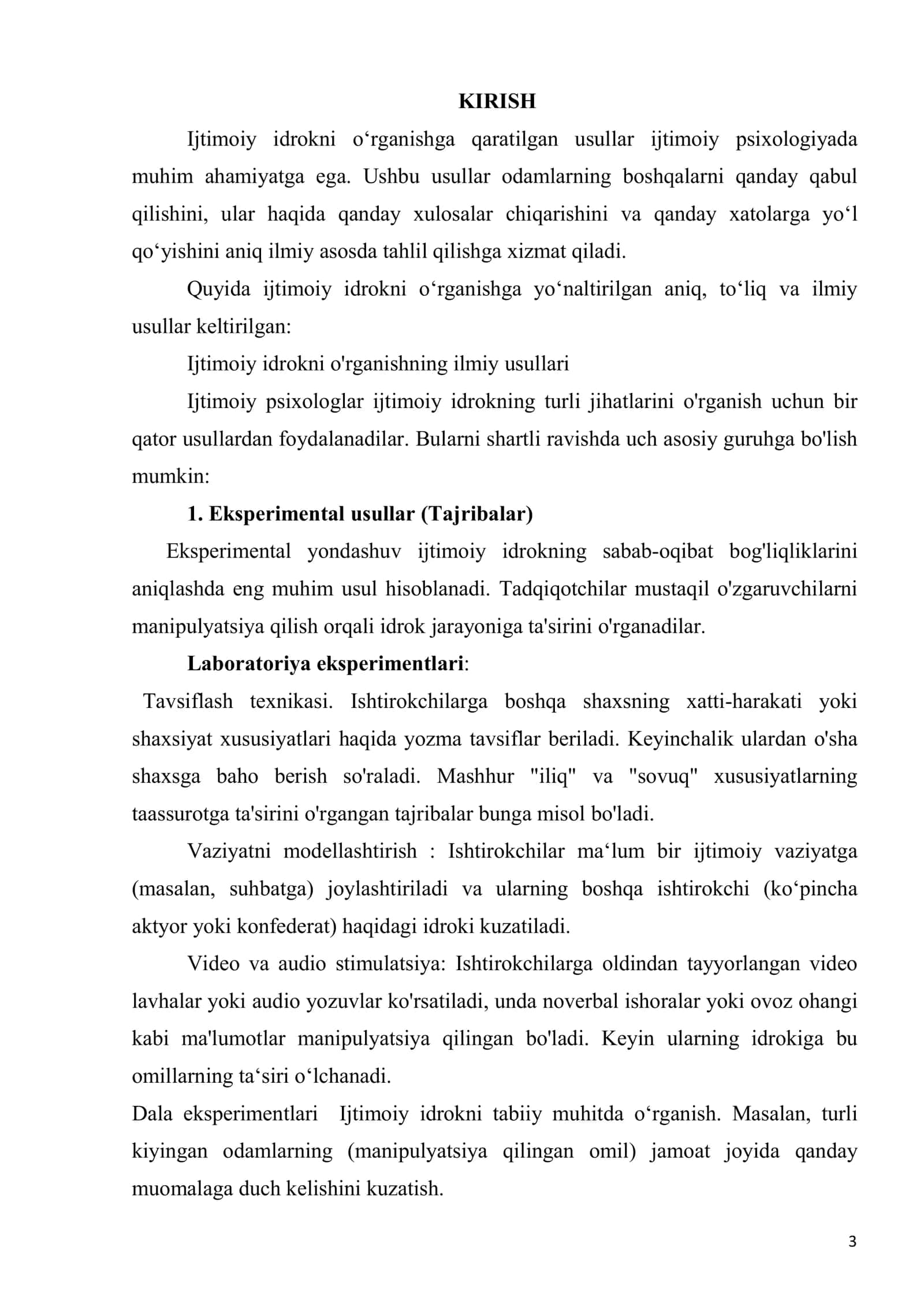 Ijtimoiy idrokka yo'naltirilgan usullar 3