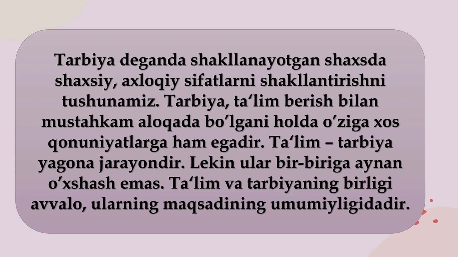 Boshlang'ich Ta'limga Yo'naltirilgan Tarbiyaviy Ishlarni Rejalashtirish Metodikasi 3