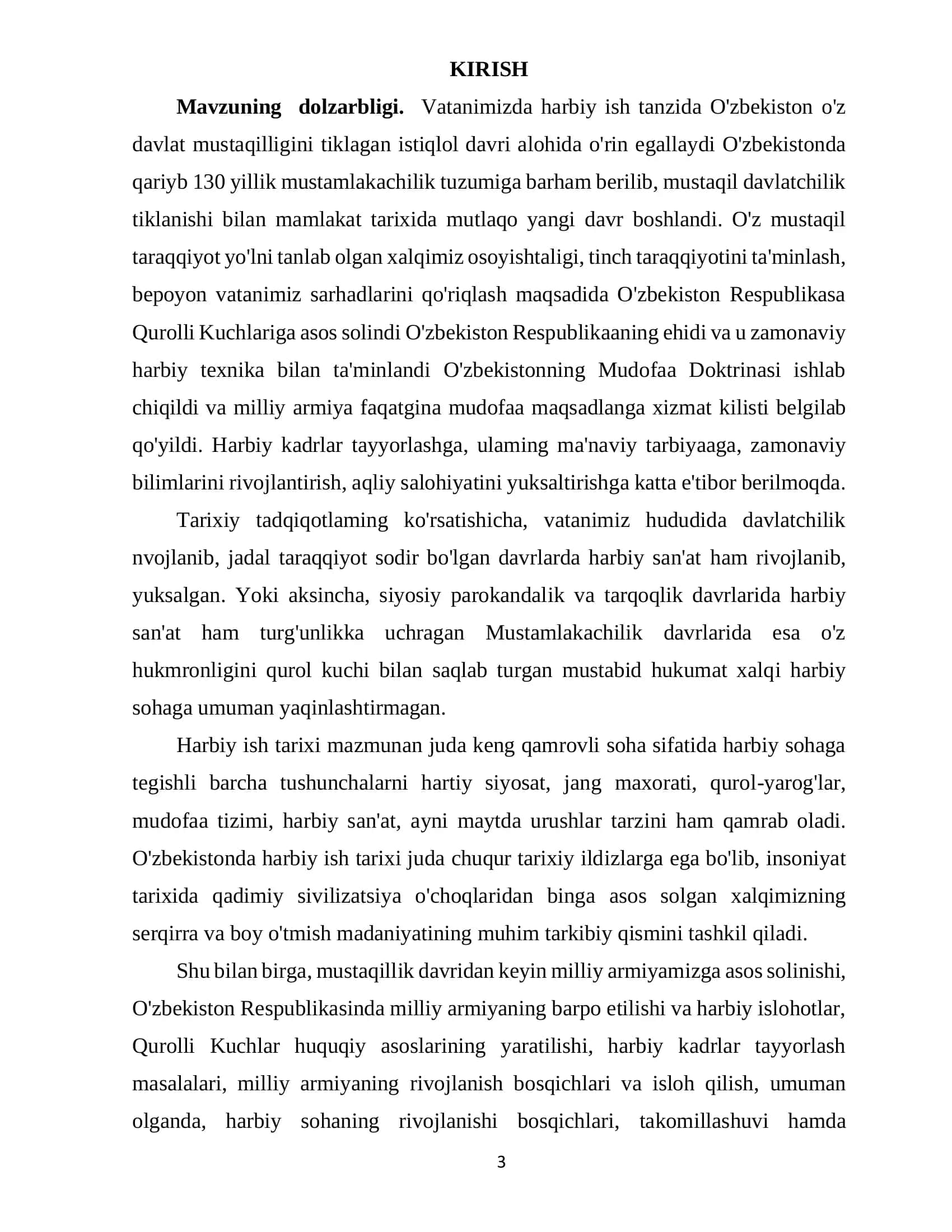 MUSTAQILLIK YILLARIDA O’ZBEKISTON RESPUBLIKASI QUROLLI KUCHLARINING SHAKLLANISHI 3