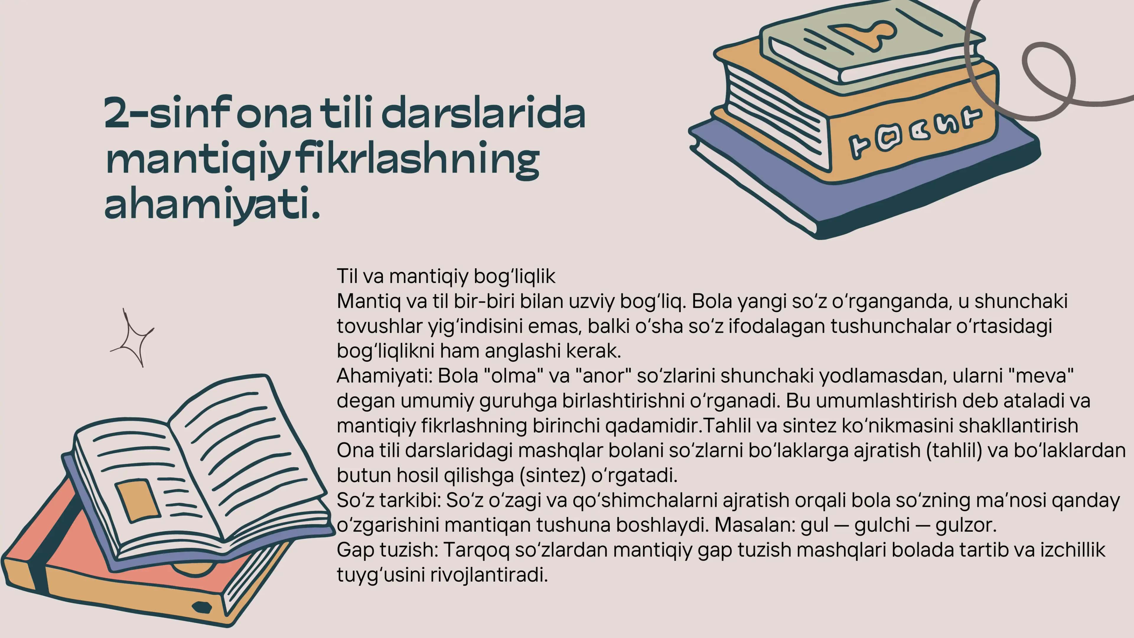 2- sinf ona tili darsiligidan o'quvchilarni mantiqiy fikrlashga doir 5  ta mashq va topshiriqlar 3