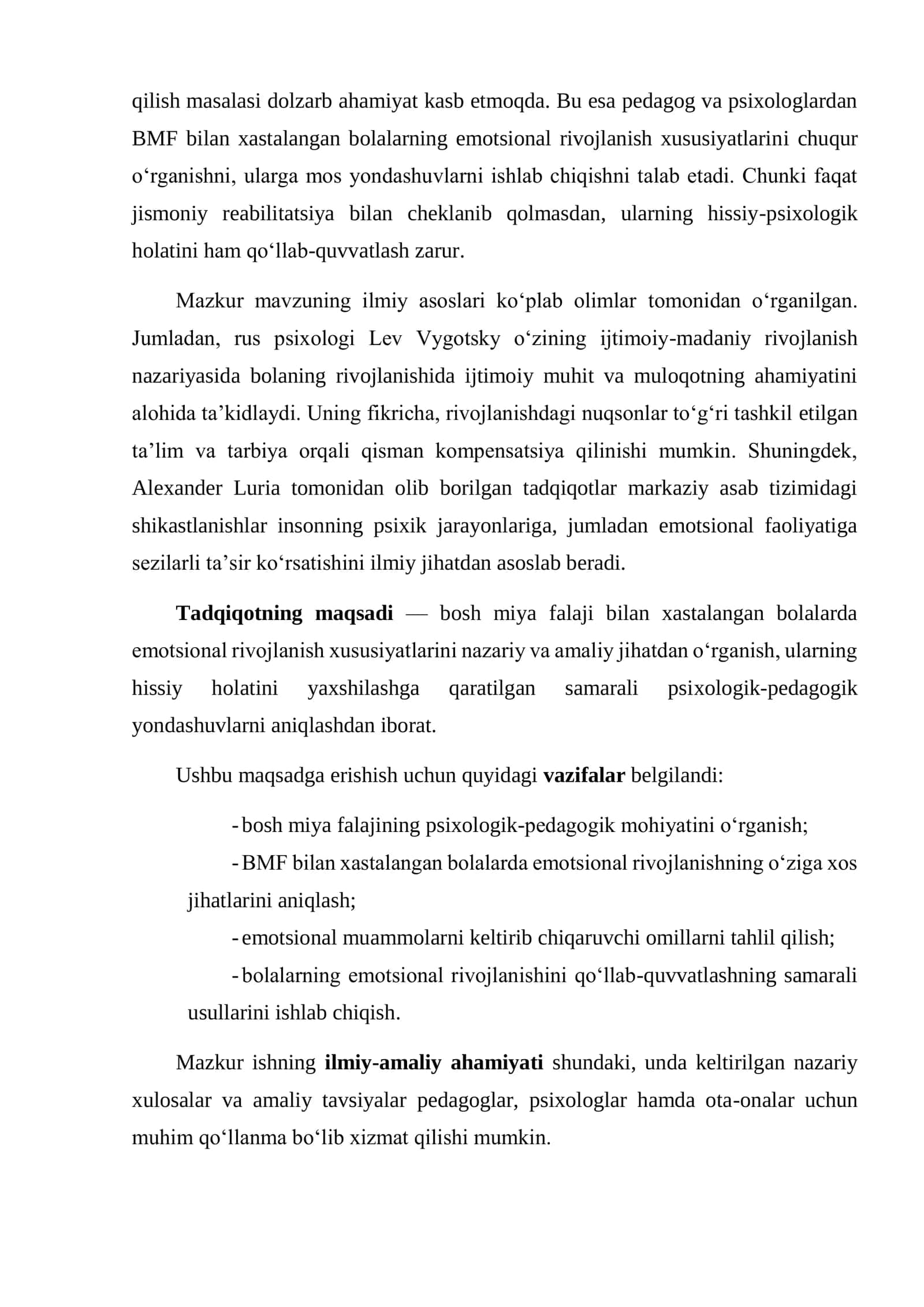 Bosh miya falaji bilan xastalangan bolalarda emotsional rivojlanish xususiyatlari 3