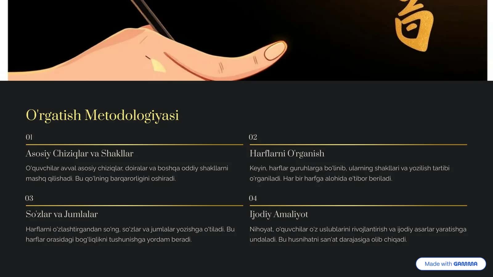 Husnihatga O'rgatish Tamoyillari 3