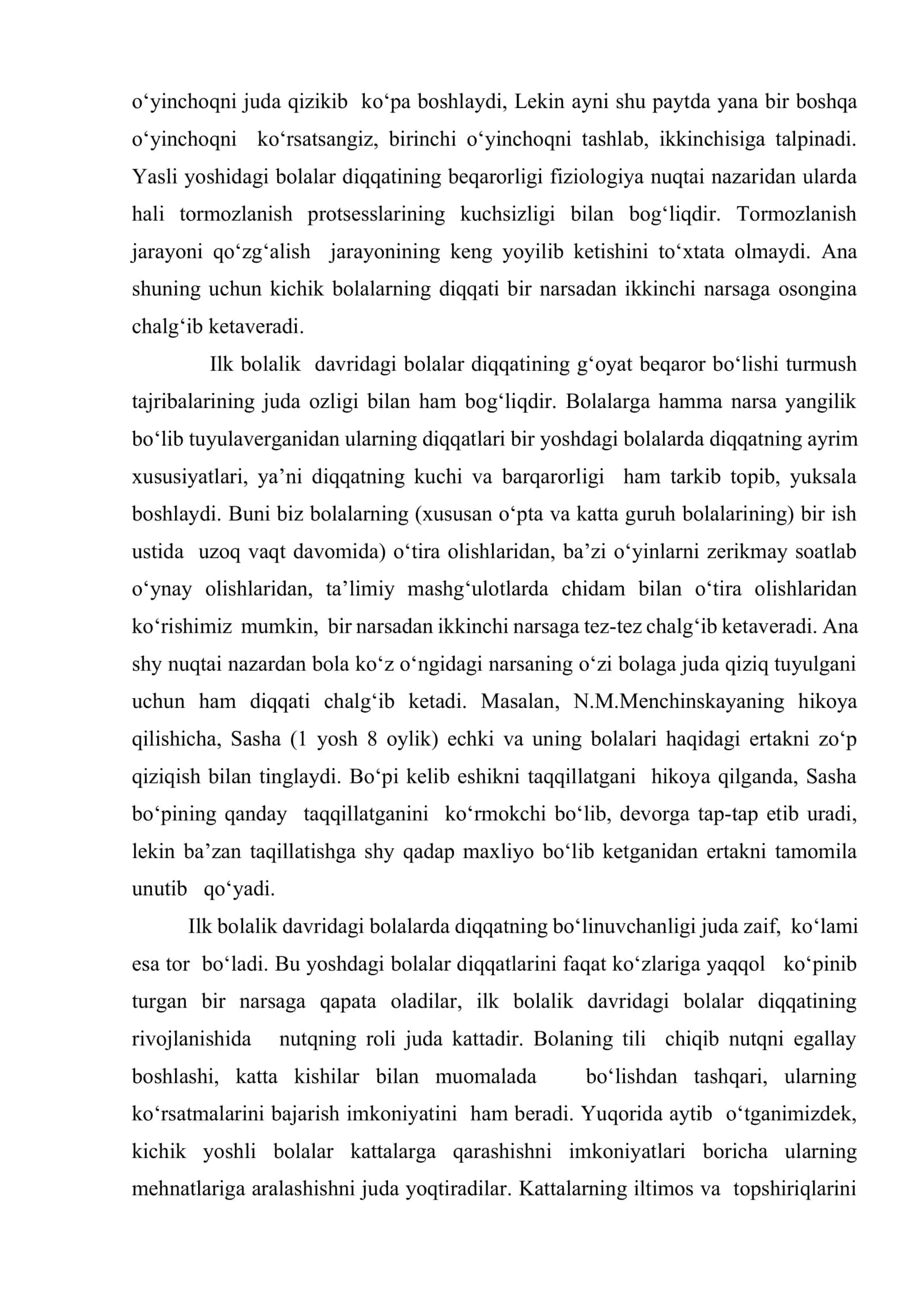 Bolalarda diqqatning rivojlanishi 3