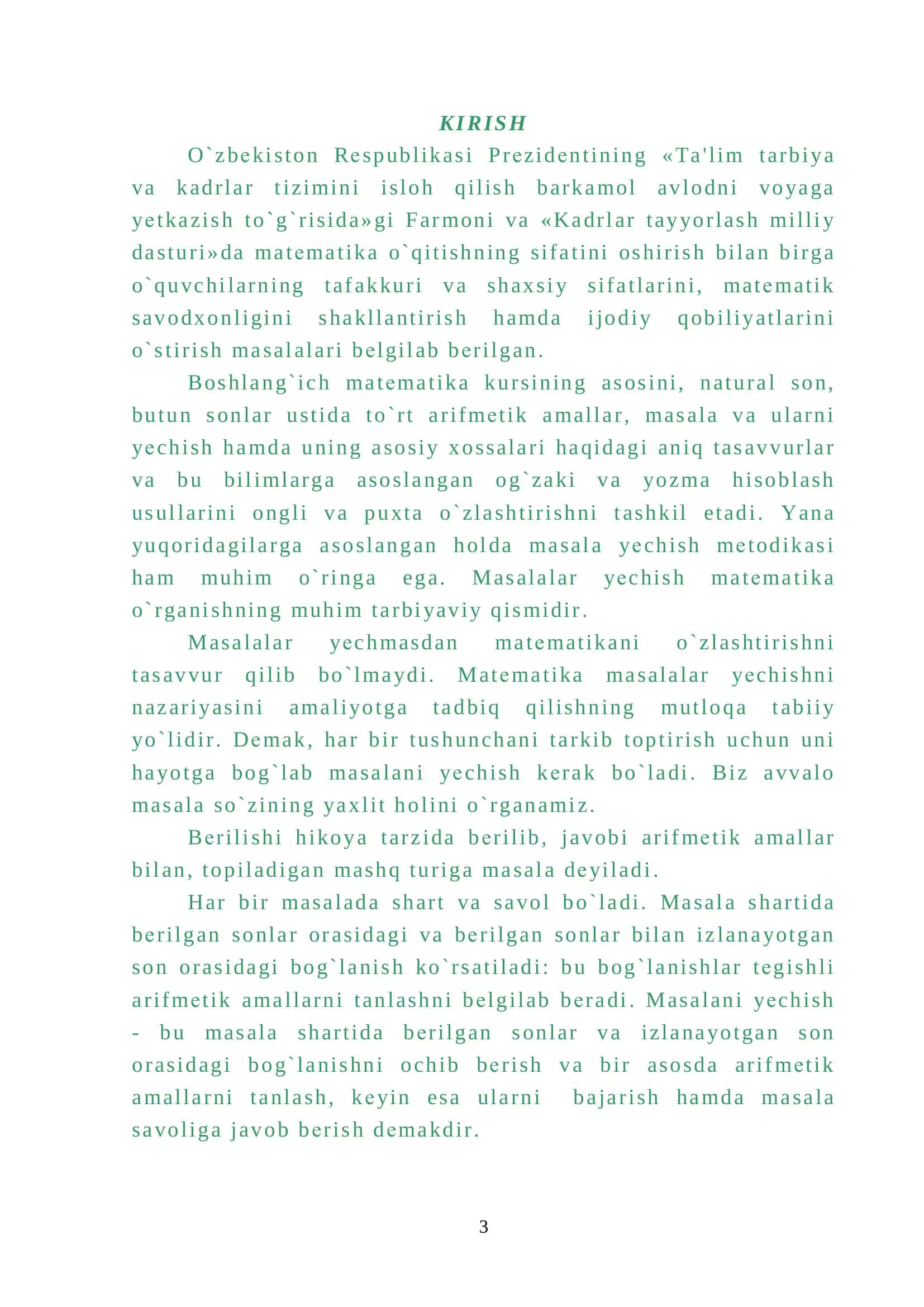Boshlang`ich sinflarda sodda masalalarni o`rganish 3