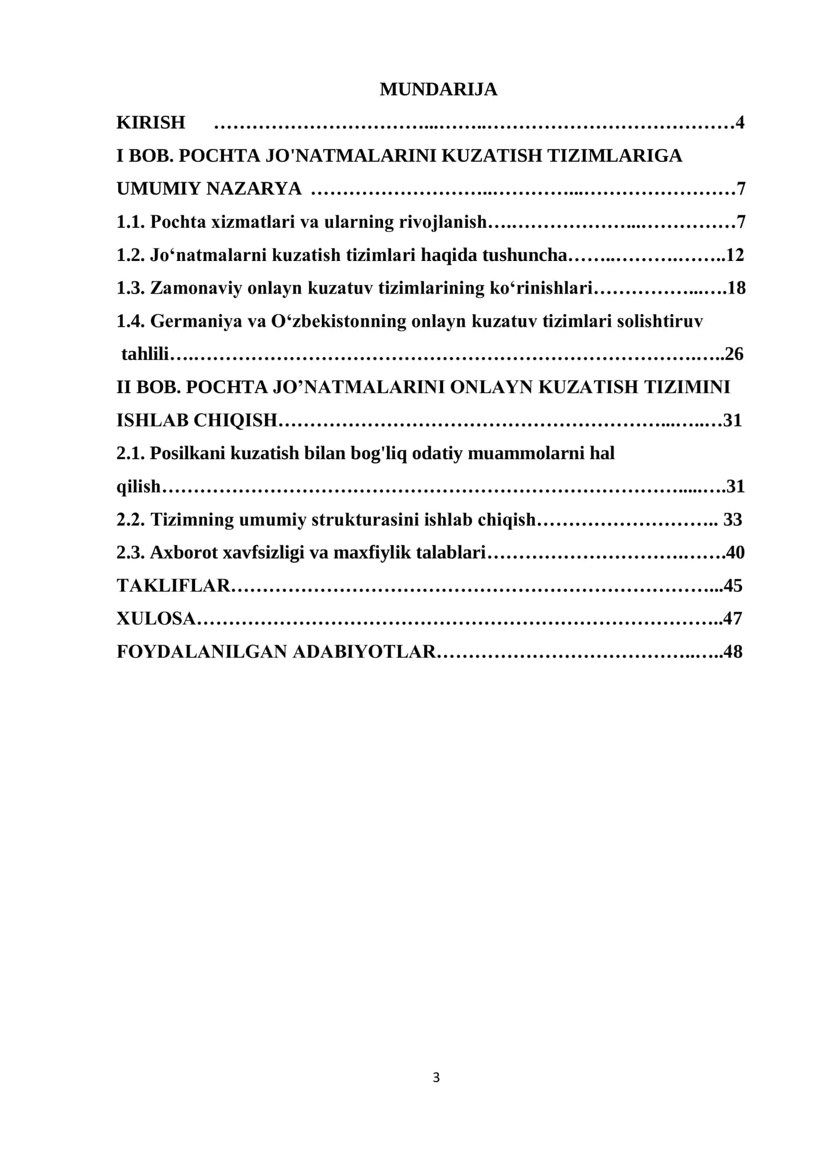 Mijozlar uchun pochta joʻnatmalarini onlayn kuzatish tizimini ishlab chiqish 3