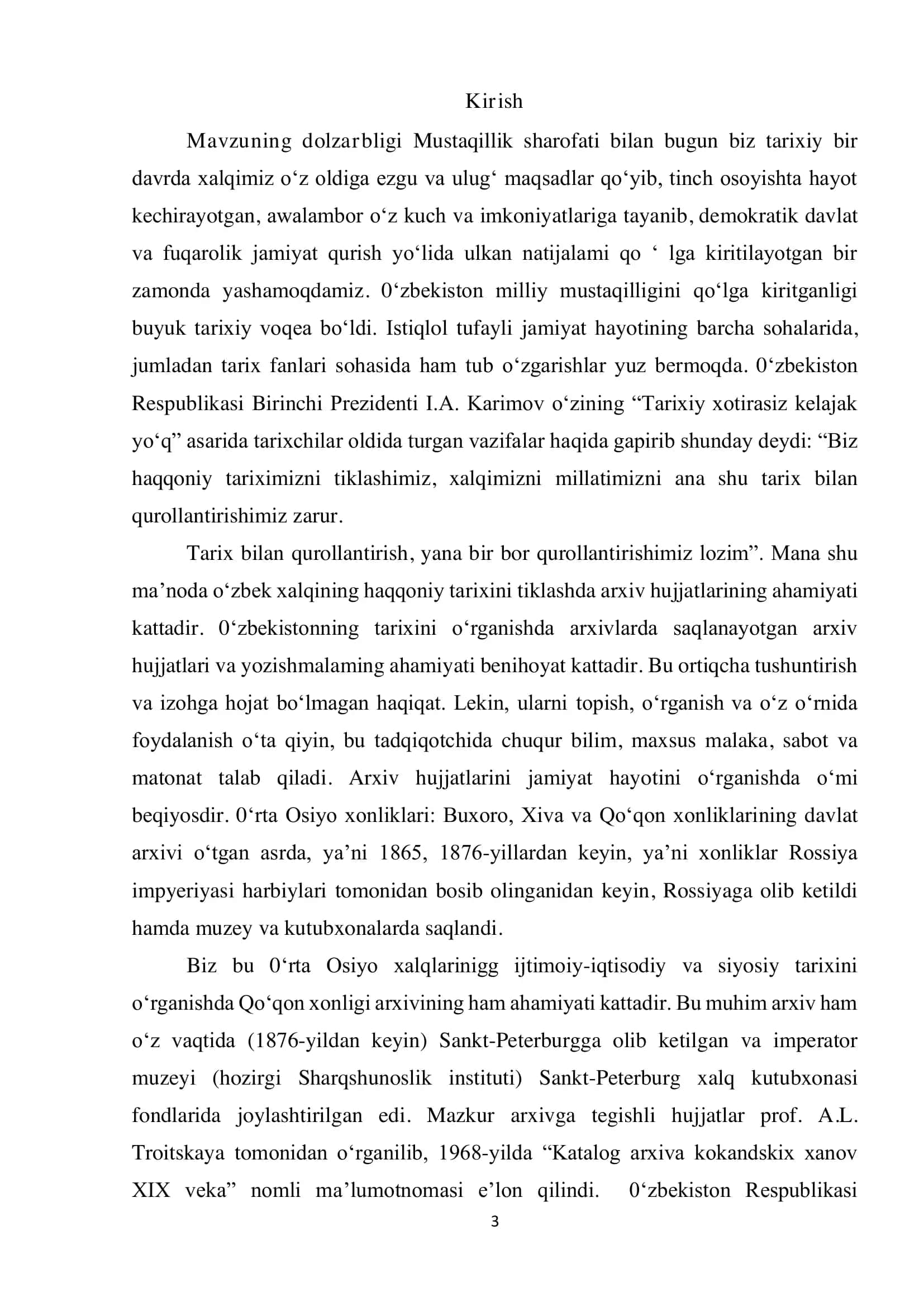 O'rta Osiyo xonliklari davrida arxiv ishi tarixi 3