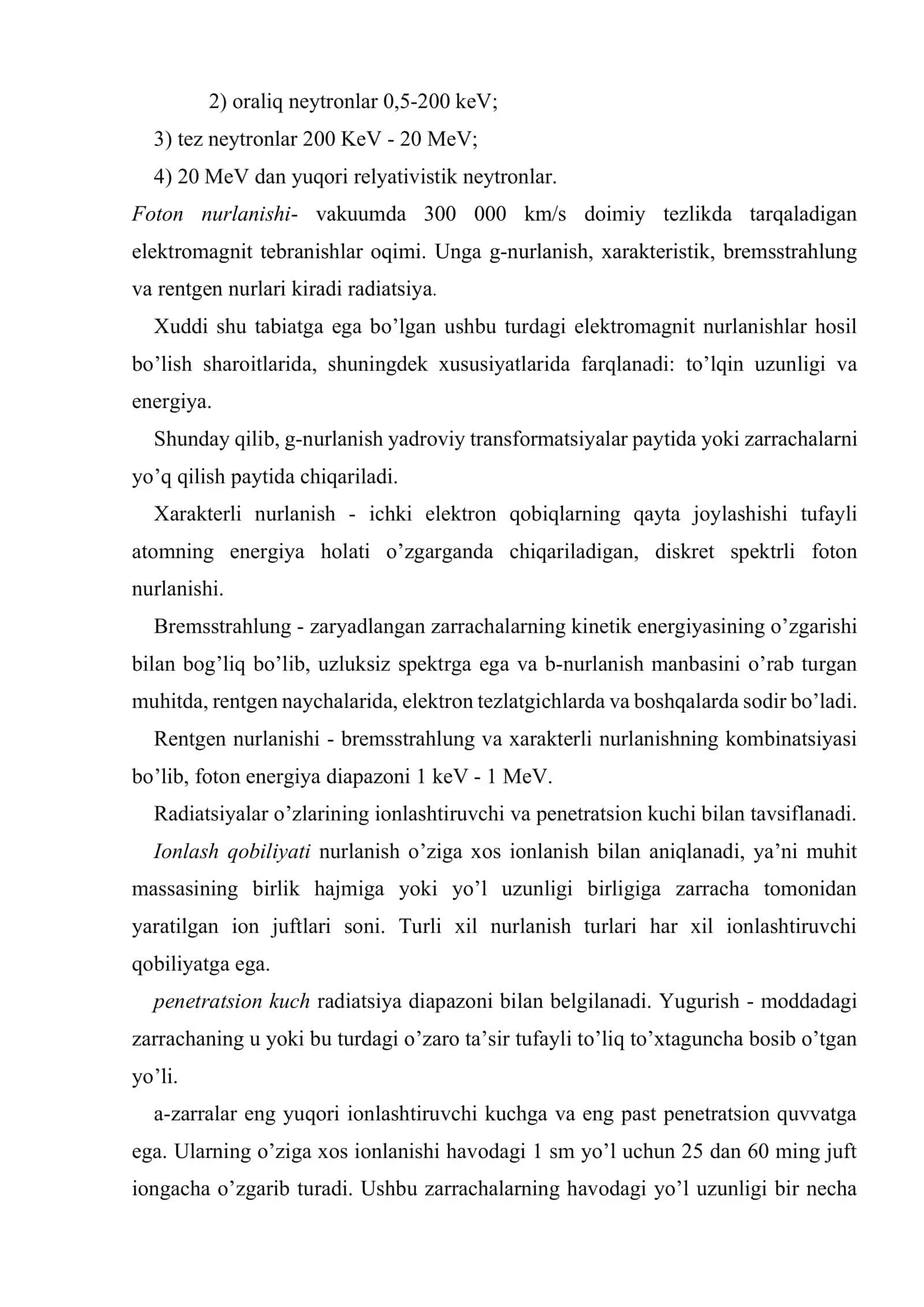 Ionlashtiruvchi nurdan foydalanish 3