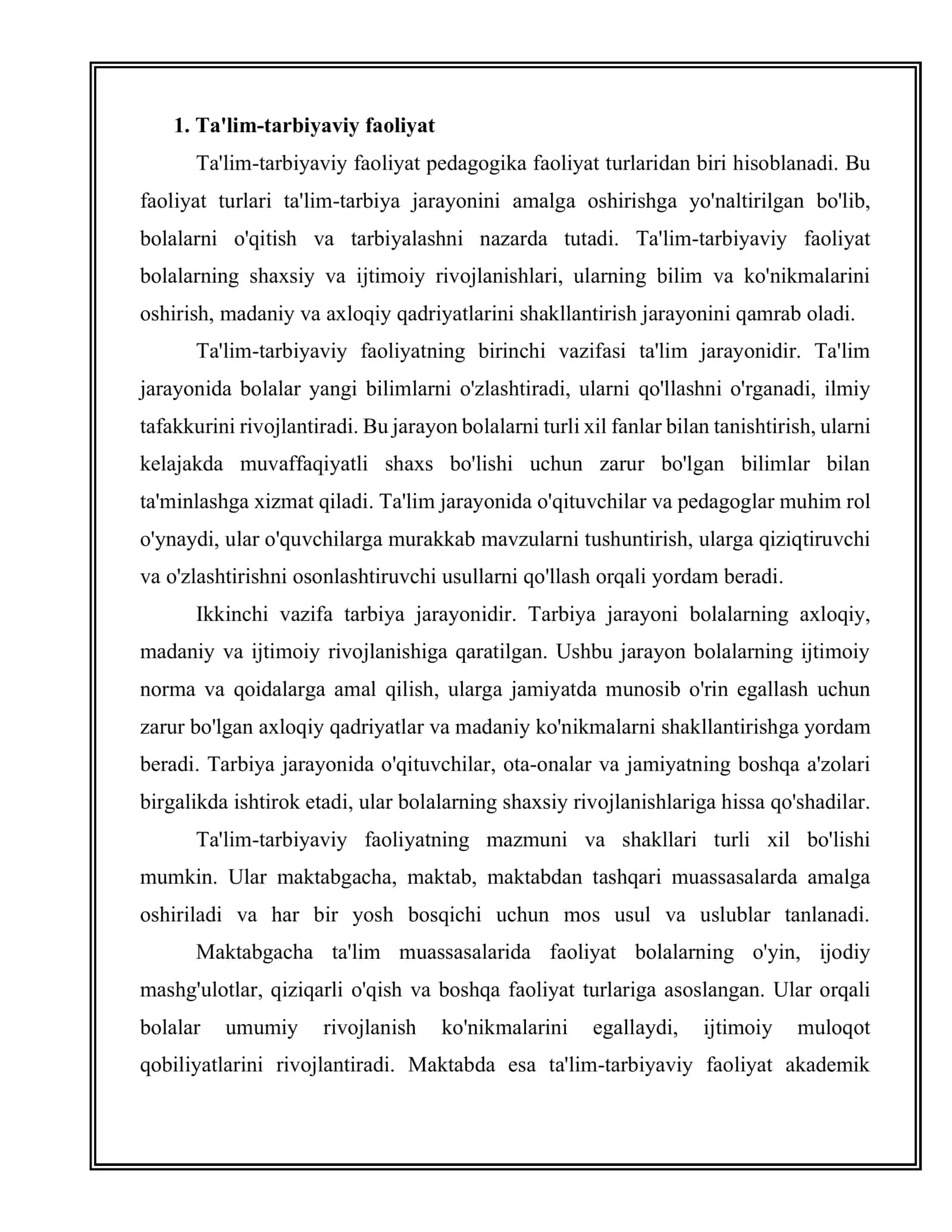 Pedagogika faoliyat turlari 3