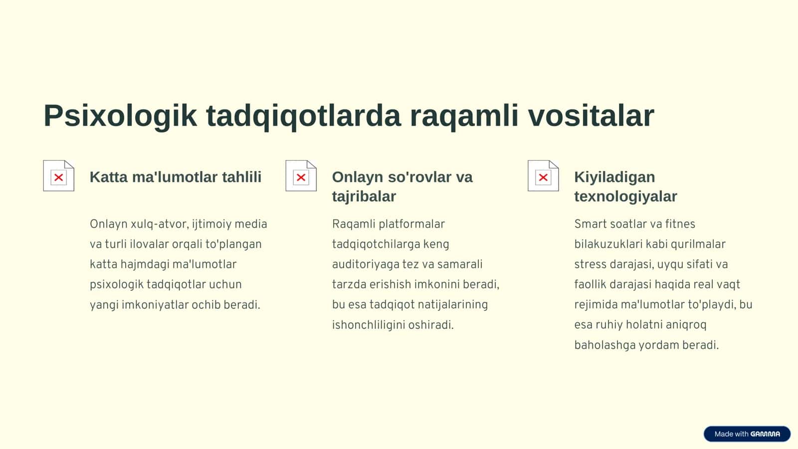 Psixologiyada raqamlashtirish va axborot texnologiyalarining o'rni 3
