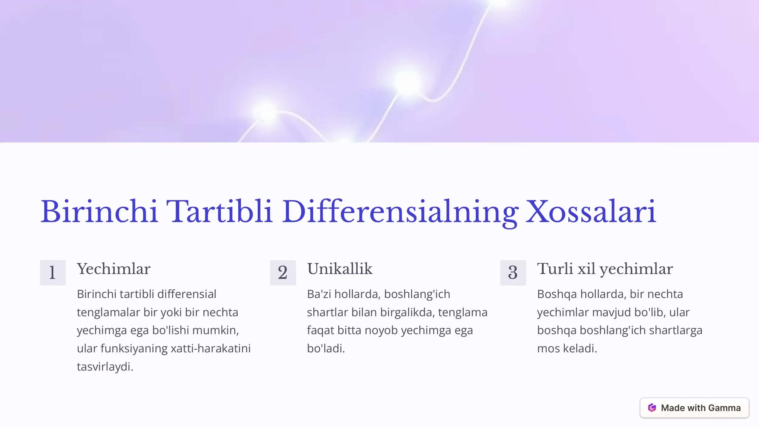Birinchi Tartibli Differensial 3