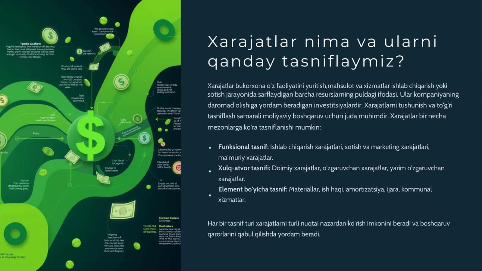 Korxona xarajatlari va foydasi 3