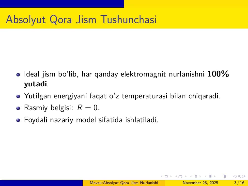 Absolyut Qora Jism Nurlanishi: Fizika va Ilmiy Tahlil 3