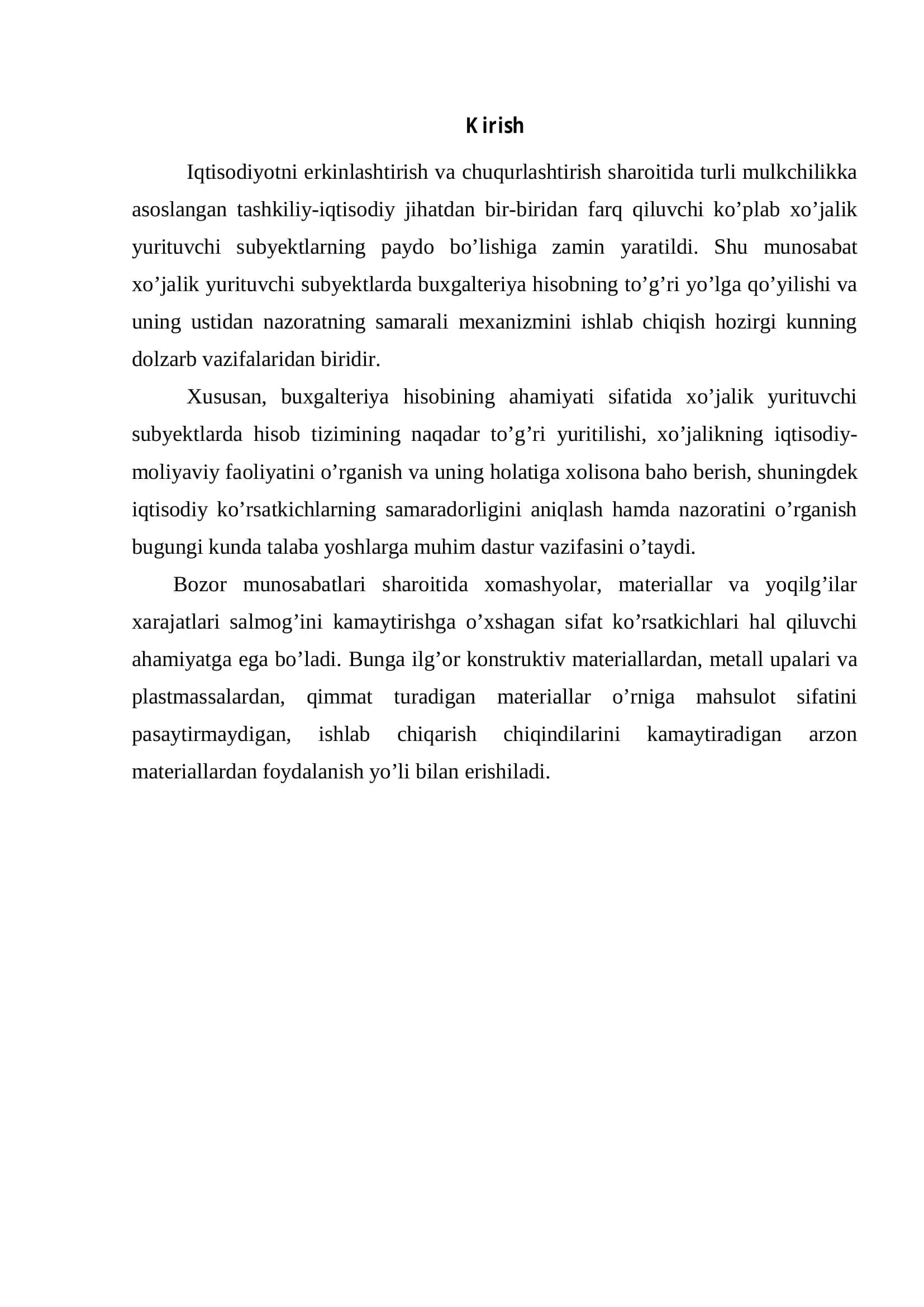 MATERIALLAR HISOBI 3