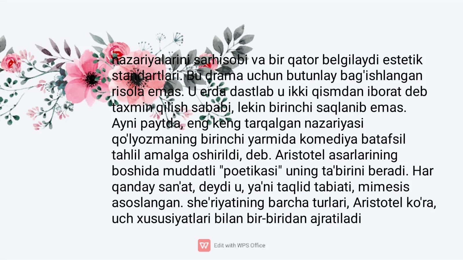 Arastuning poetika asari 3
