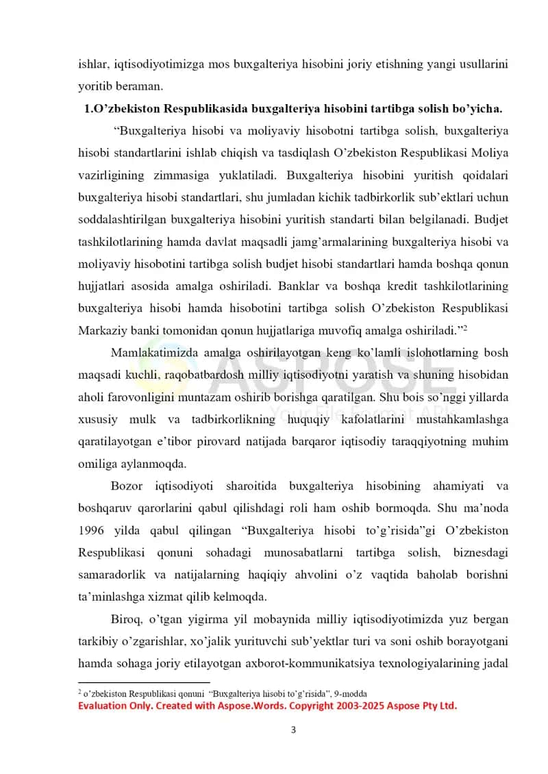 O’zbekiston Respublikasida buxgalteriya hisobi 3