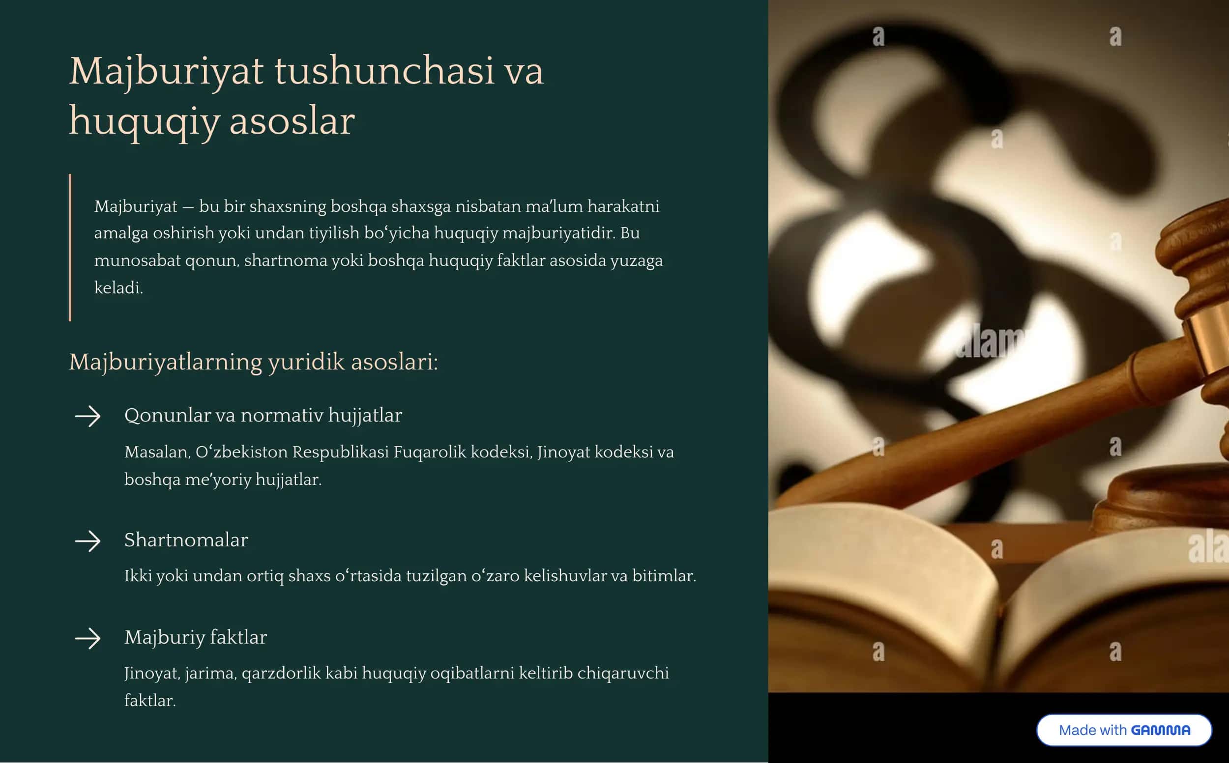 Majburiyat huquqi: Keng va to»liq 3