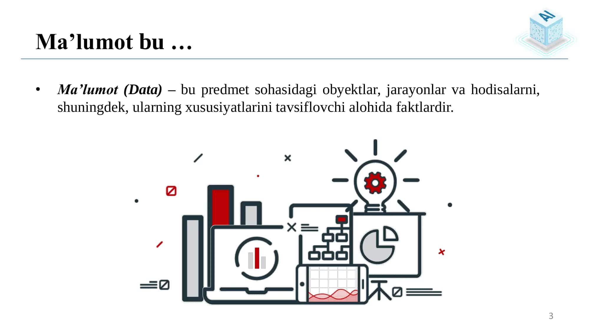 Ma’lumotlar va bilimlar bazasi 3