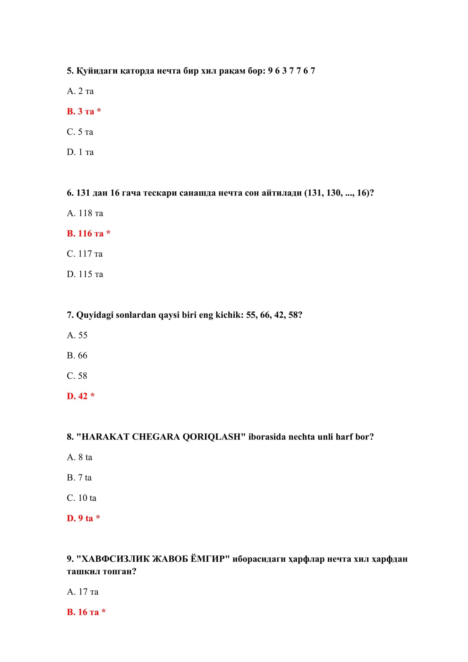 BOJXONA ISHGA KIRISH IQ SAVOL JAVOBLARI TEST SAVOLLARI VA JAVOBLARI BILAN 3