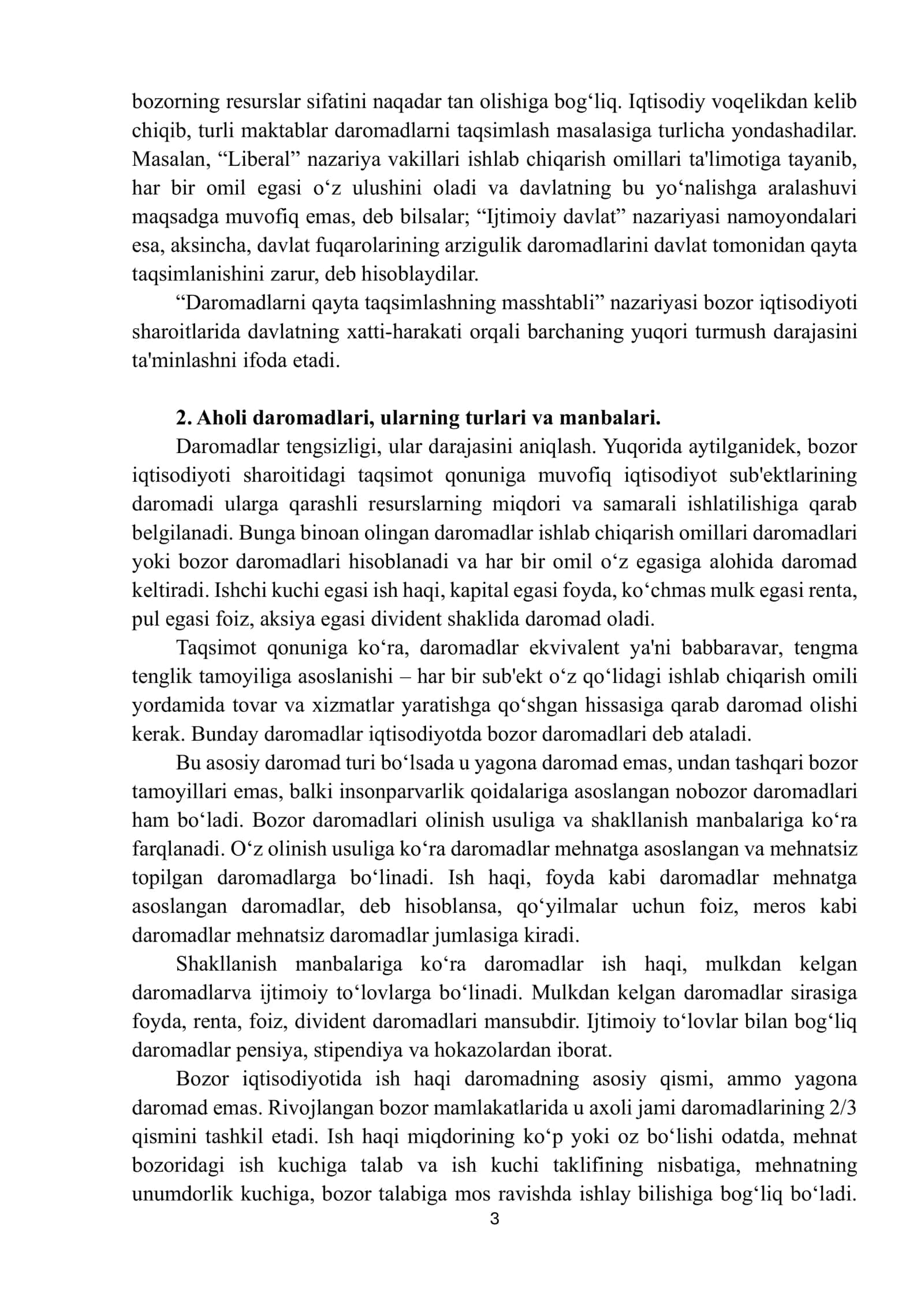 10-mavzu. Daromadlarni qayta taqsimlash, boylik va iqtisodiy siyosat 3
