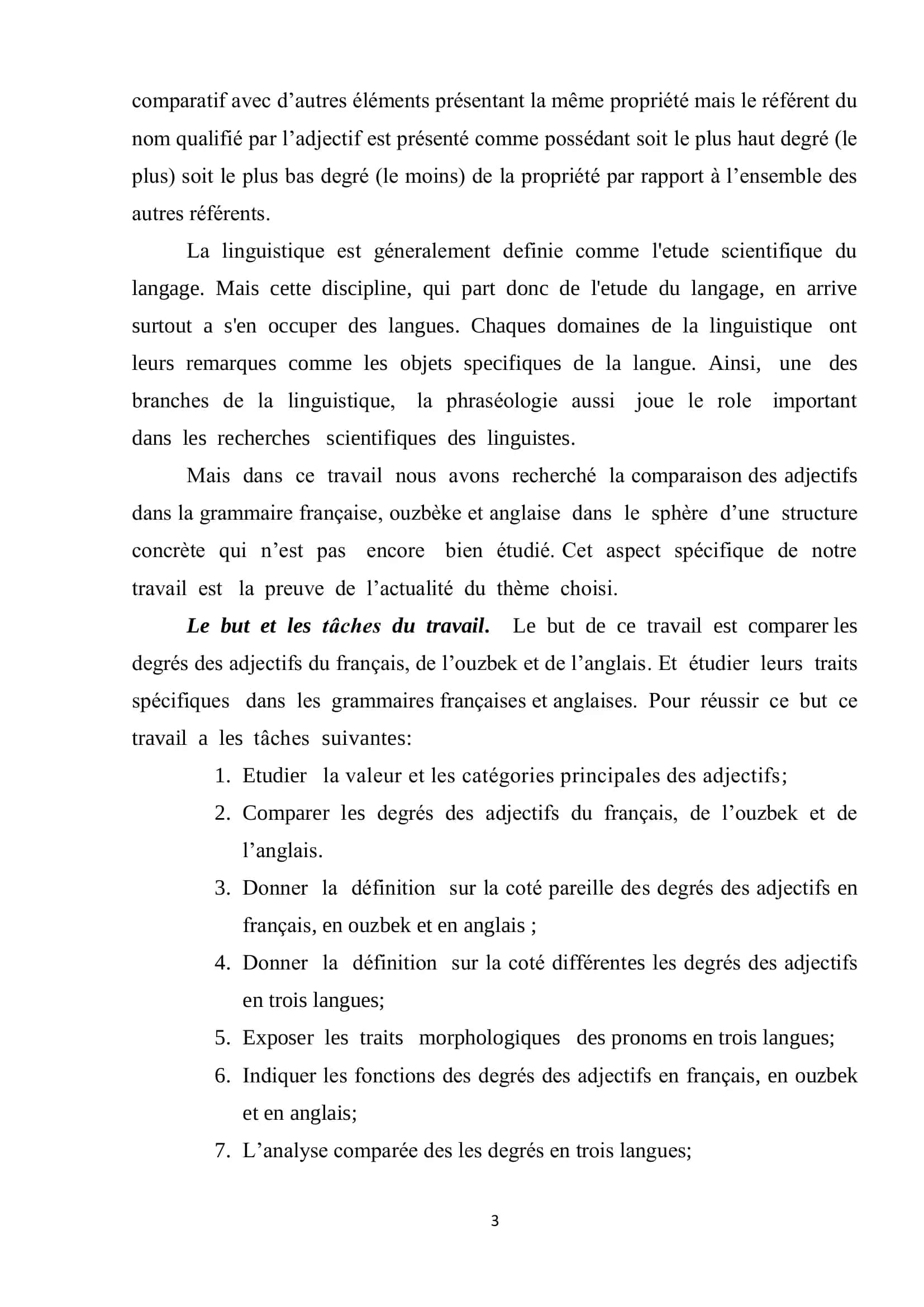 CATÉGORIES PRINCIPALES DE L'ADJECTIF DANS LA LINGUISTIQUE 3