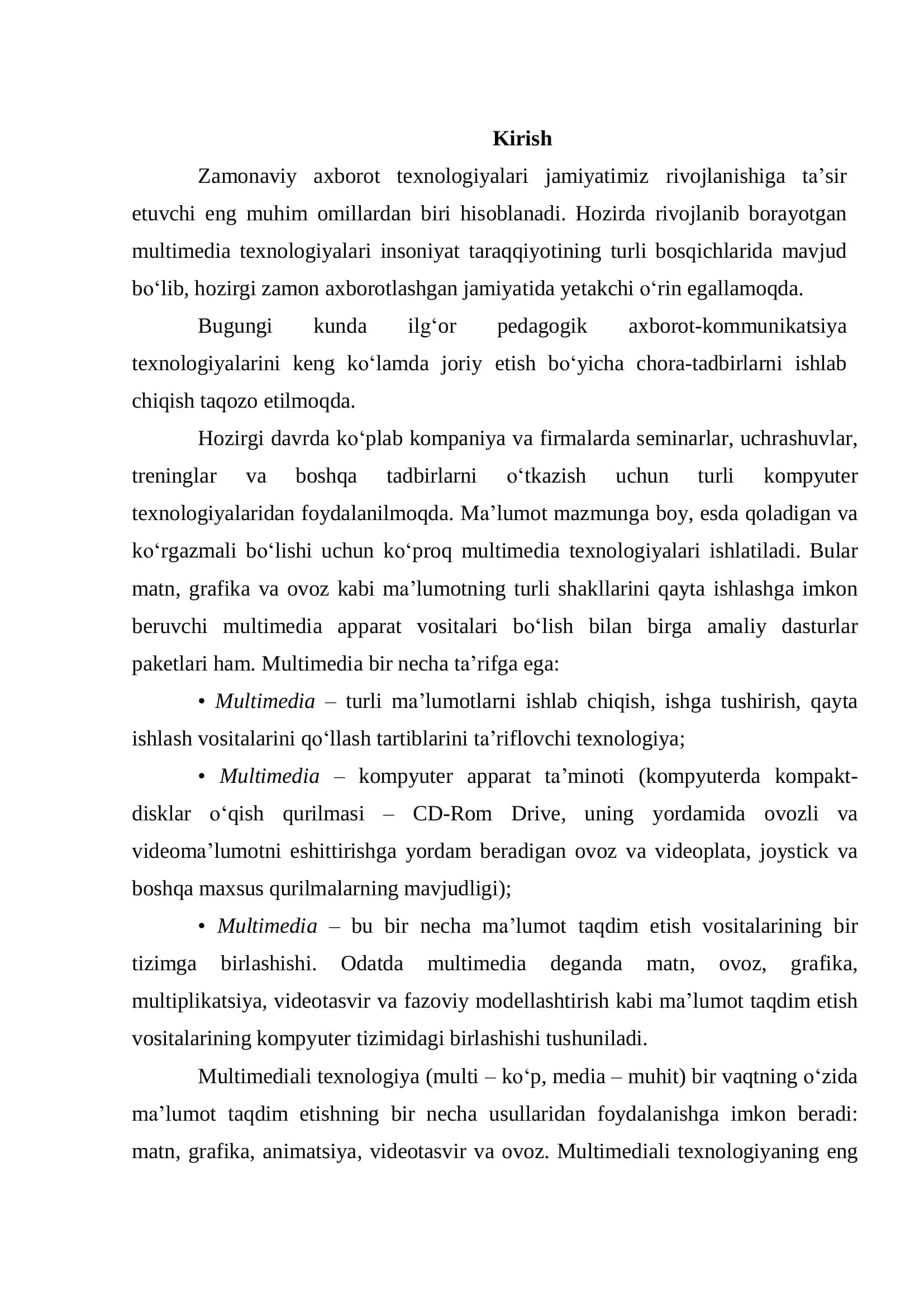“Multimedia ilovalarini yaratishning zamonaviy amaliy va texnik vositalari tahlili” 3