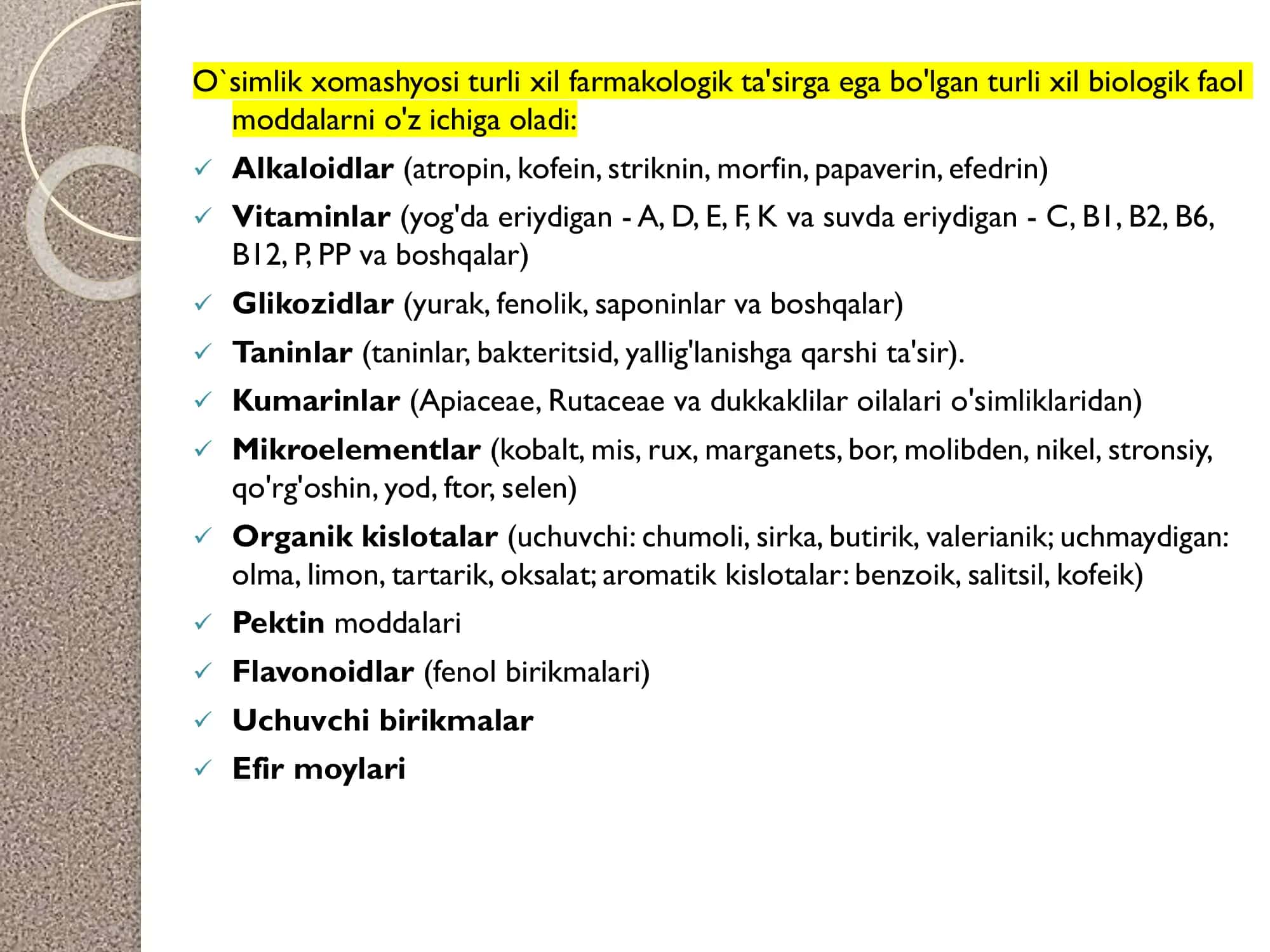 O’simliklardan biologik faol moddalarni ajratish texnologiyasi 3