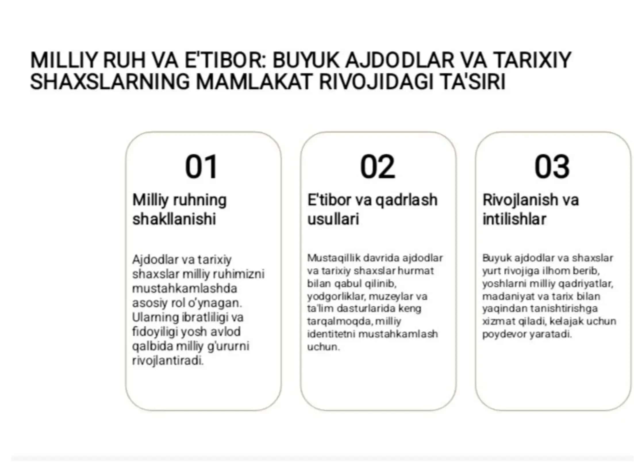 Mustaqillik yillarida buyuk ajdodlar va tarixiy shaxslarga boʻlgan eʼtibor 3
