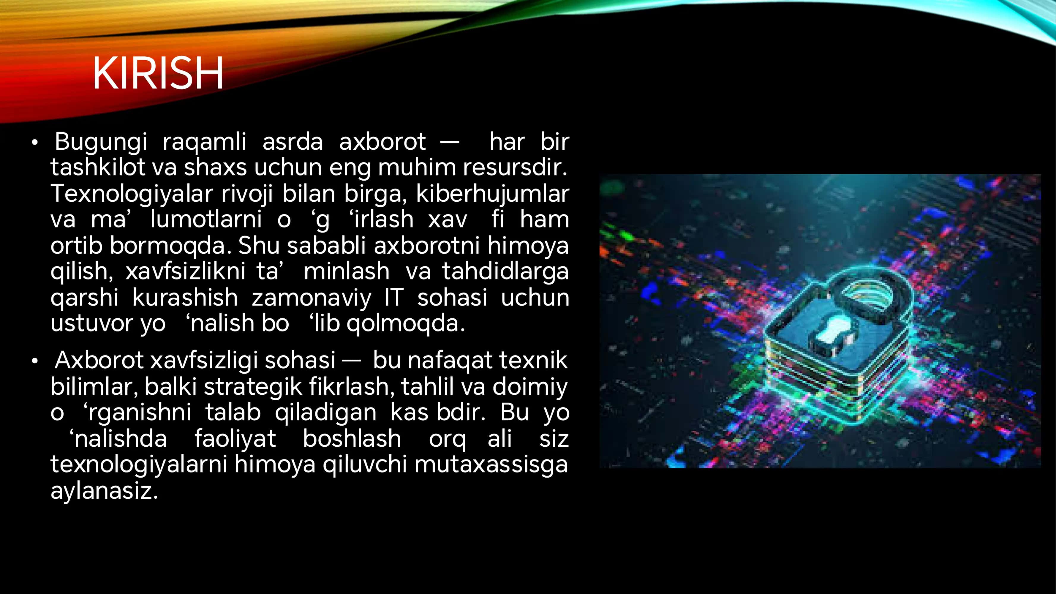 Axborot xavfsizligi soxasida ish boshlash 3