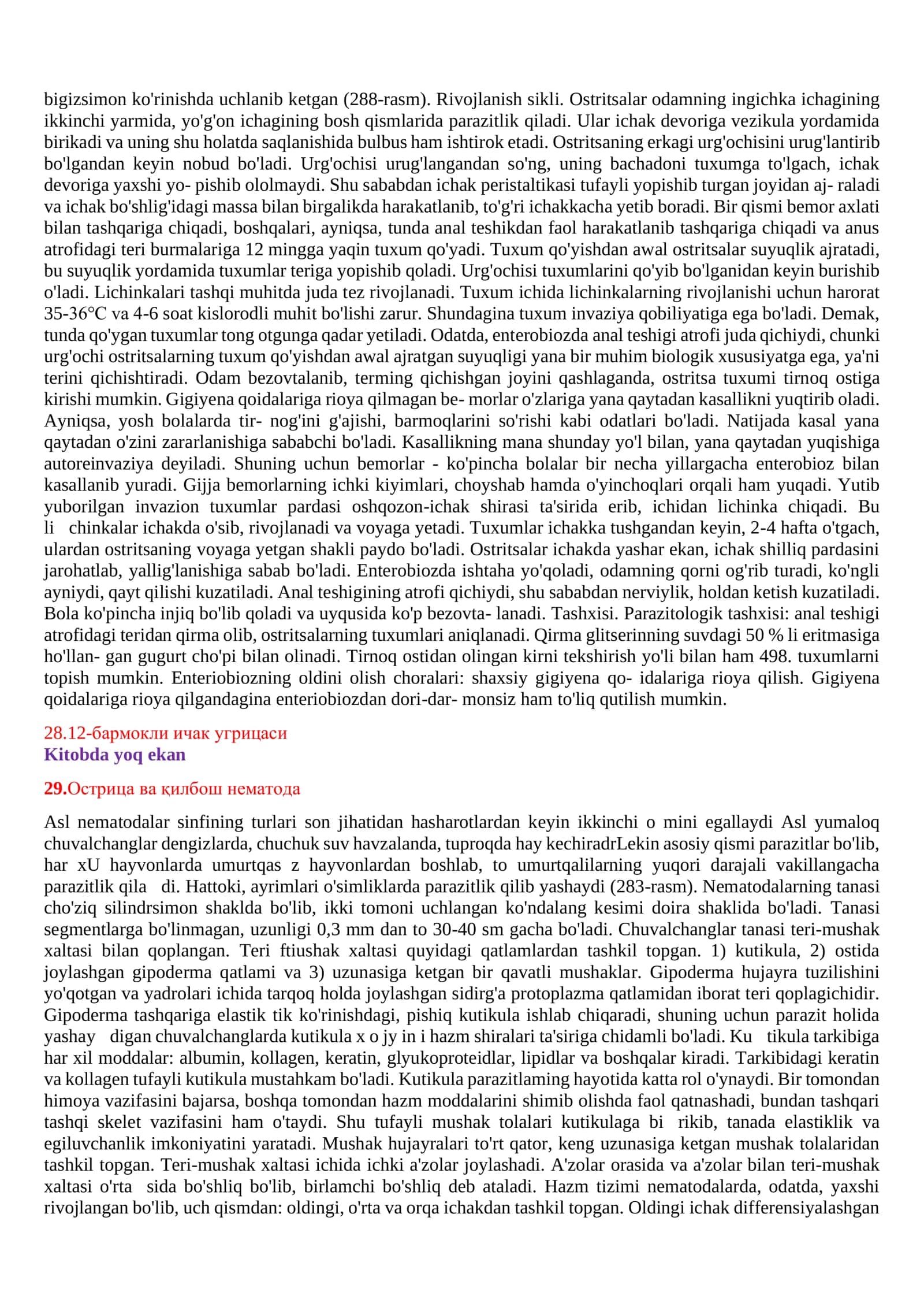 BIOLOGIYA OG’ZAKI SAVOLLARGA JAVOBLAR DAVOMI 3
