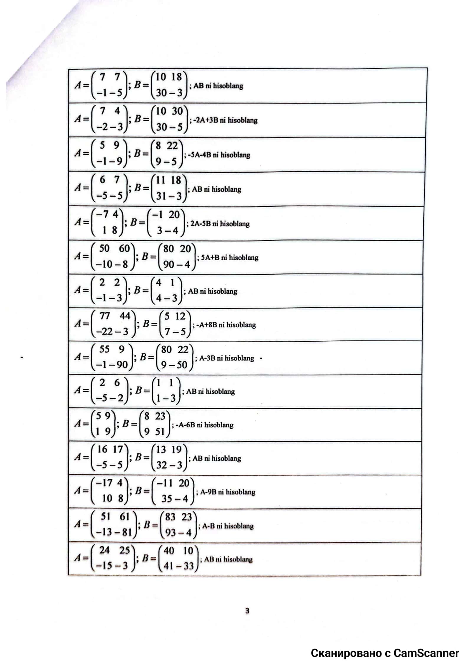 Oliy matematika savollari 3